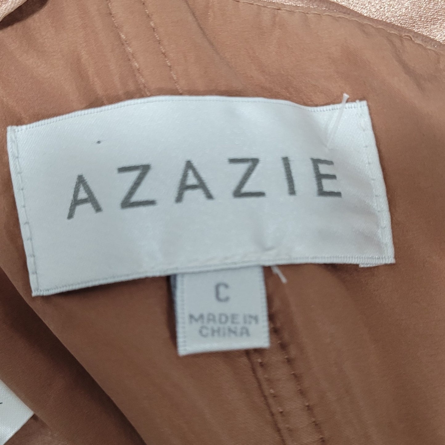 Azazie Rose Gold Pink One Shoulder Pleated Bridesmaid Dress Size C Custom