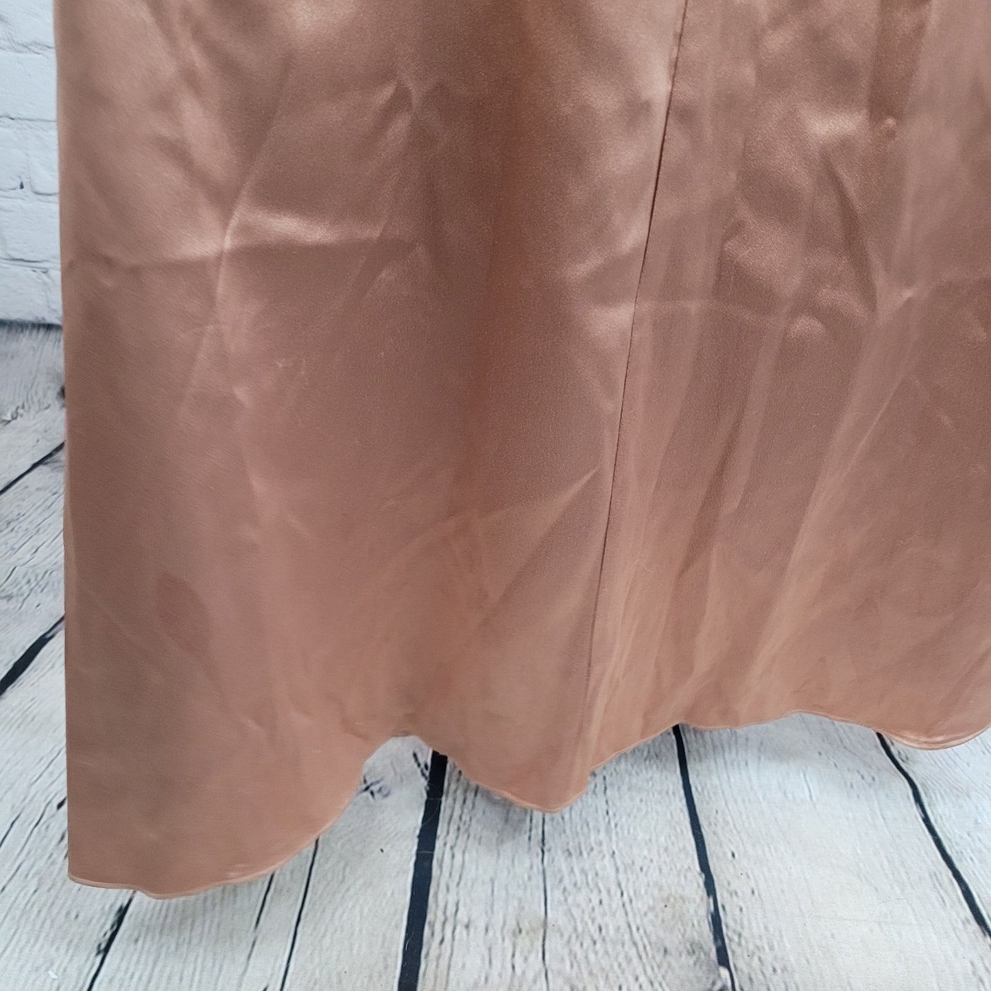 Azazie Rose Gold Pink One Shoulder Pleated Bridesmaid Dress Size C Custom