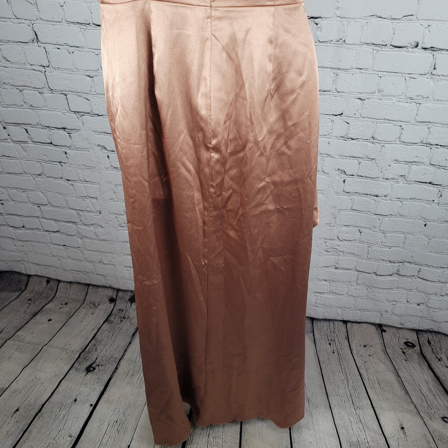 Azazie Rose Gold Pink One Shoulder Pleated Bridesmaid Dress Size C Custom