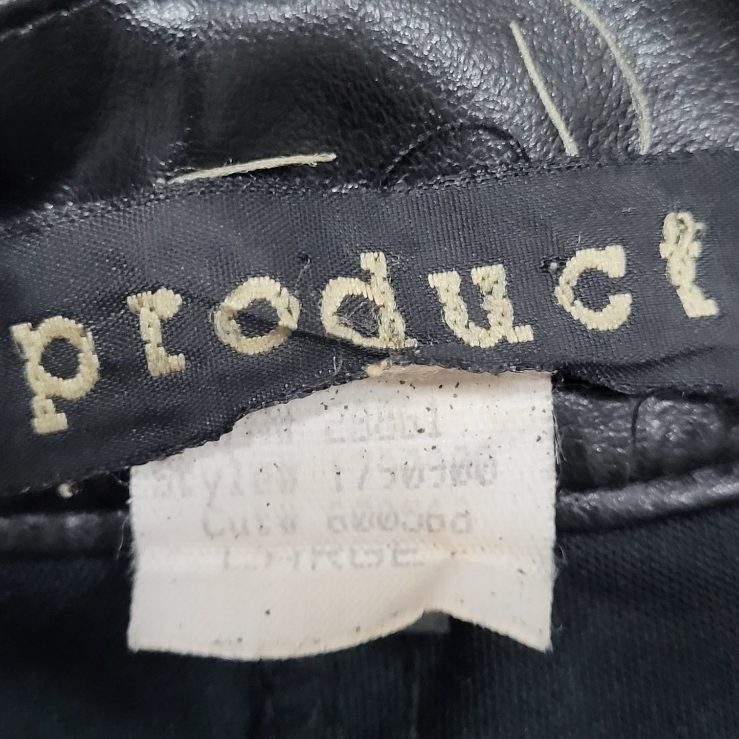 VTG Product Black Leather Mid Rise Straight Leg Pants USA Large L (38x30.5)