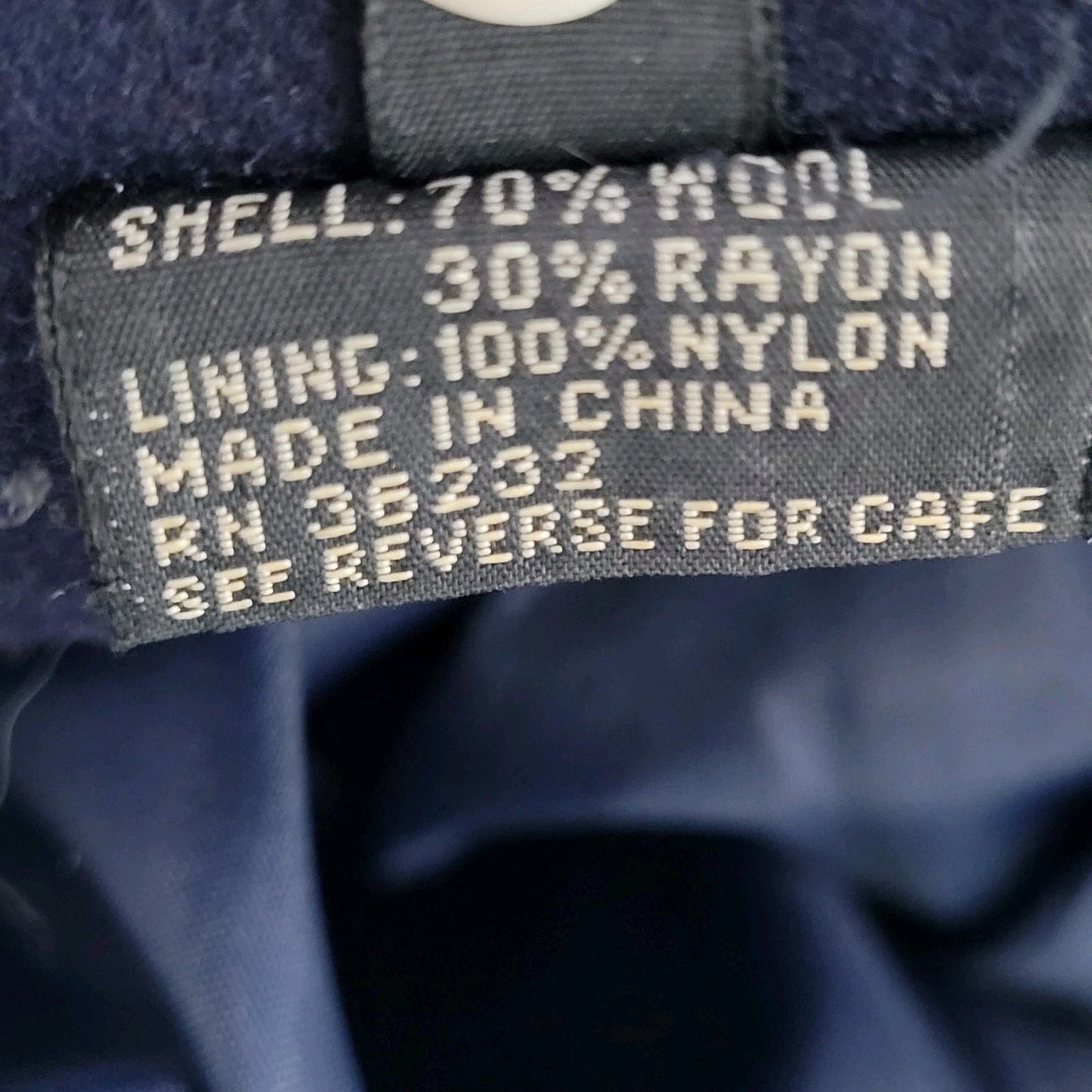 J. Gallery Navy Wool Blend Pockets Collared Buttoned Lined Over Coat Size 11/12