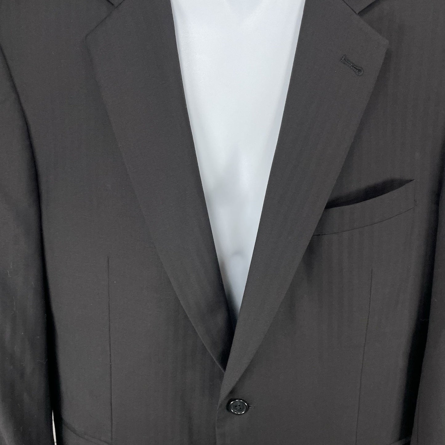 Jos A Bank Signature Collection Black Striped Wool 2 Button Blazer Sportcoat 43R