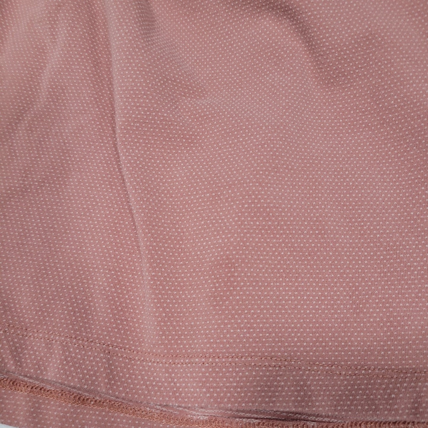 Synergy Pink Organic Cotton Stretch 3/4 Sleeve Ruched Knee Length Dress Small S