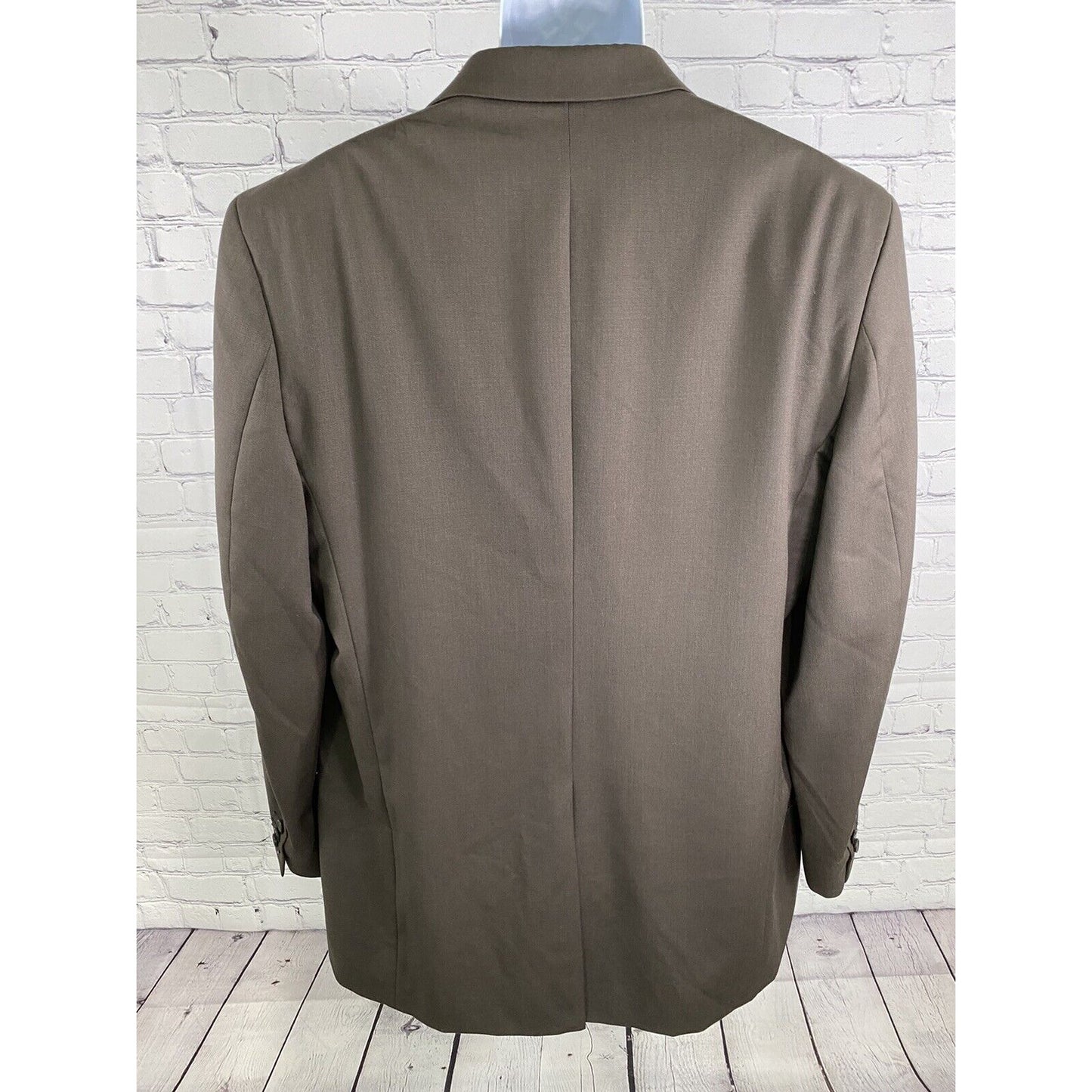 Banana Republic Solid Brown Wool 3 Button Blazer Jacket Sport Coat 46L