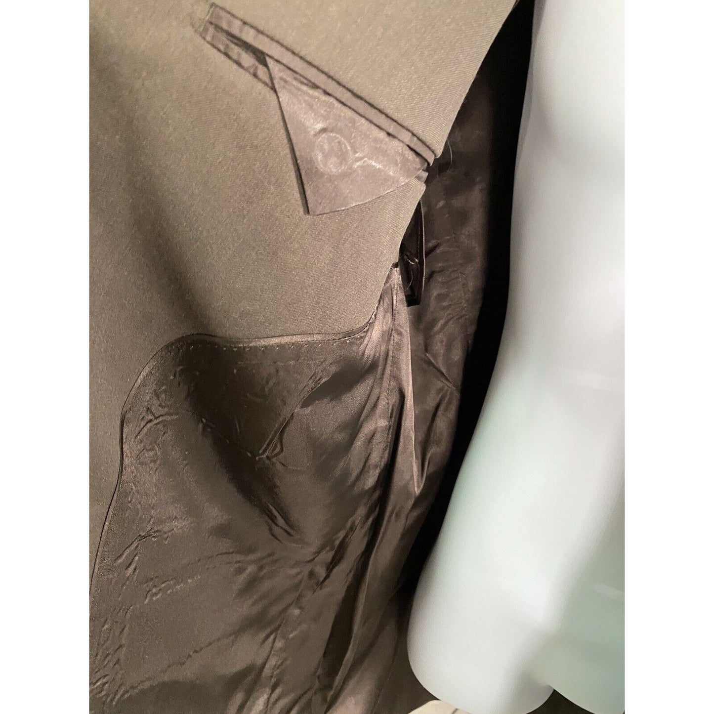 Banana Republic Solid Brown Wool 3 Button Blazer Jacket Sport Coat 46L