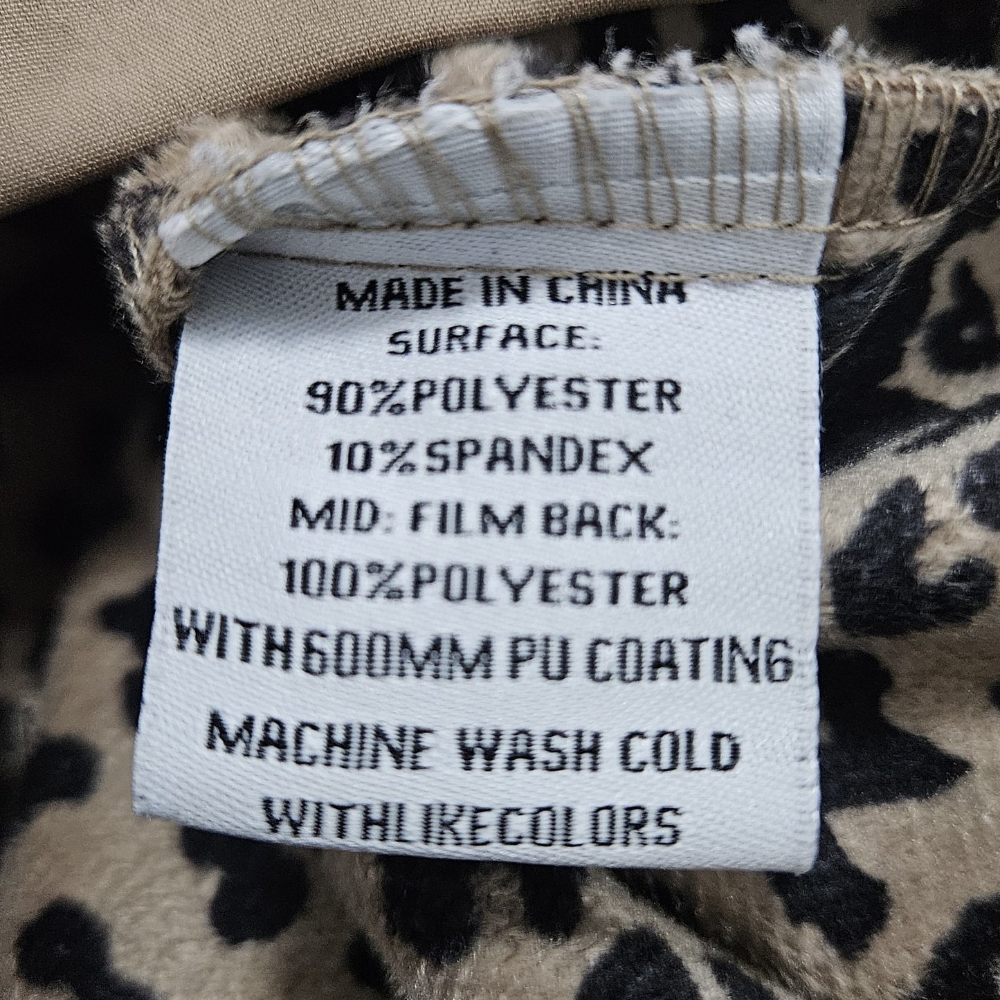 Nicole Miller Tan Leopard Removable Hood Belted Trench Soft Shell Long Coat S