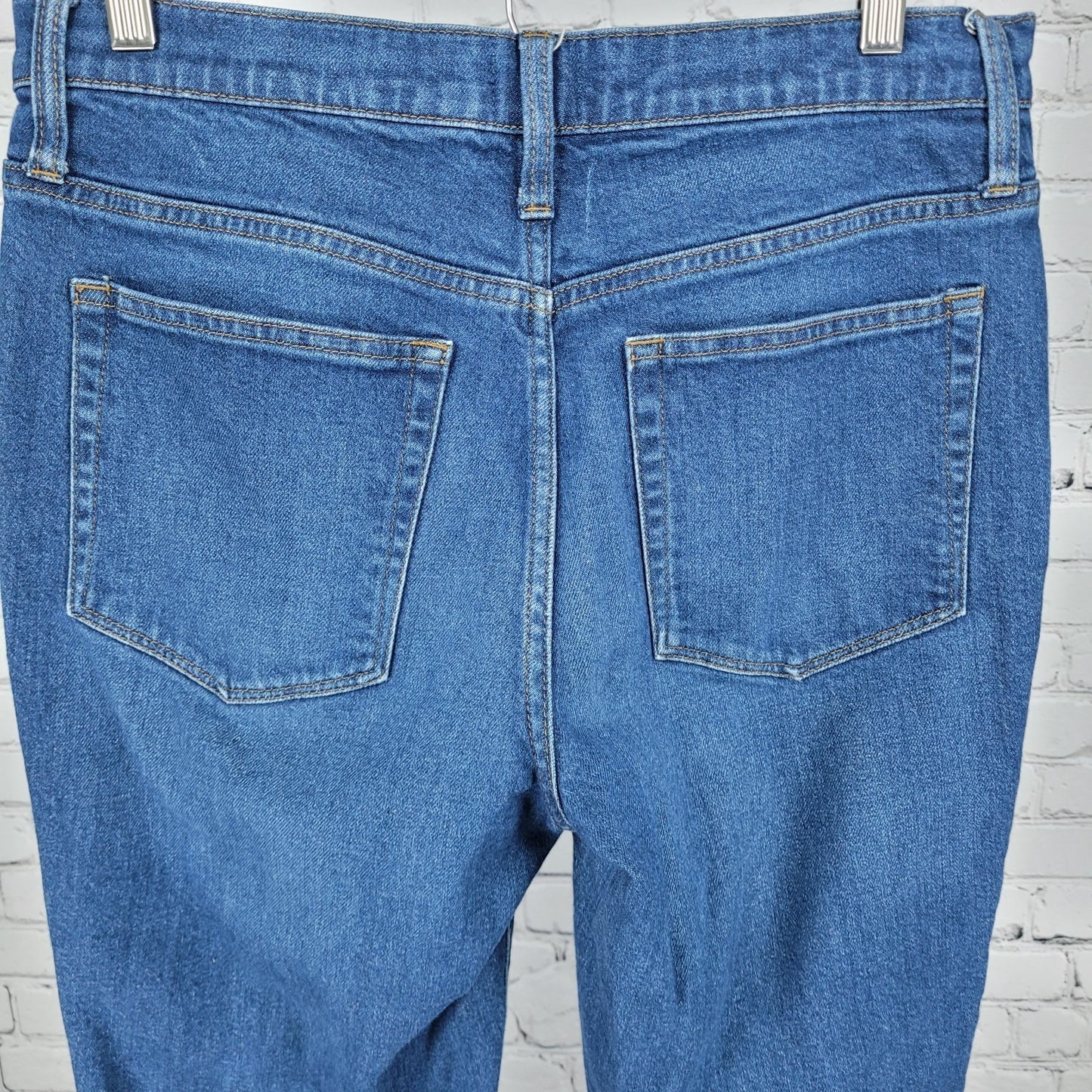 J.CREW Blue Denim Essential Straight High Rise Medium Wash Jeans Size 30 (30x26)