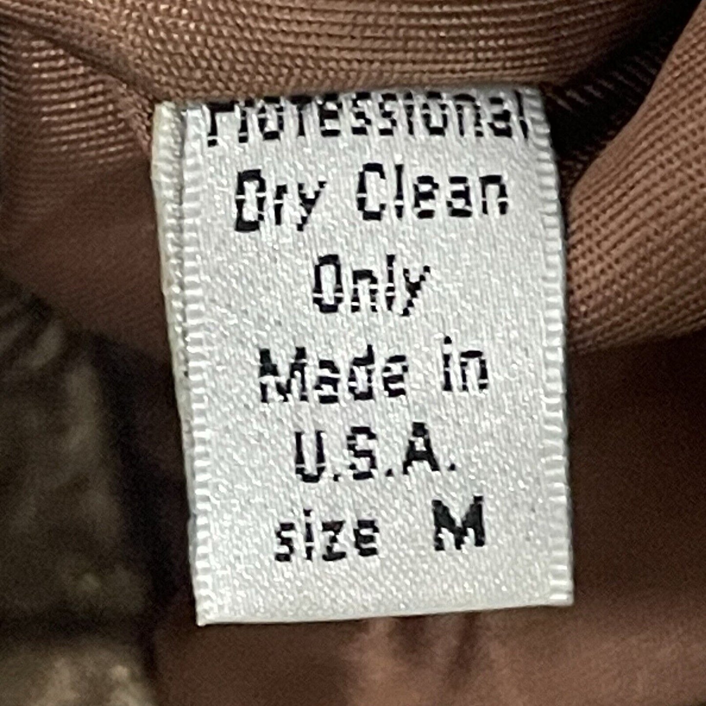 VTG EREZ Bronze Geometric Print Cropped Collared Jacket USA Made Size Medium M