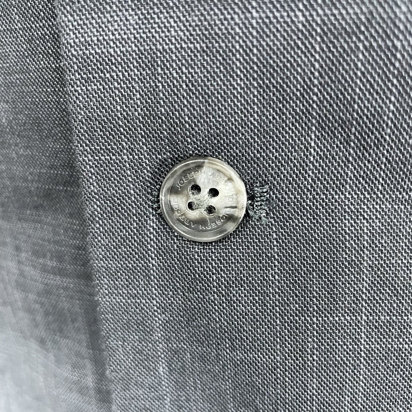 Joseph Abboud Grey Cotton 5 Button Lined Suit Vest Waistcoat Size Medium M
