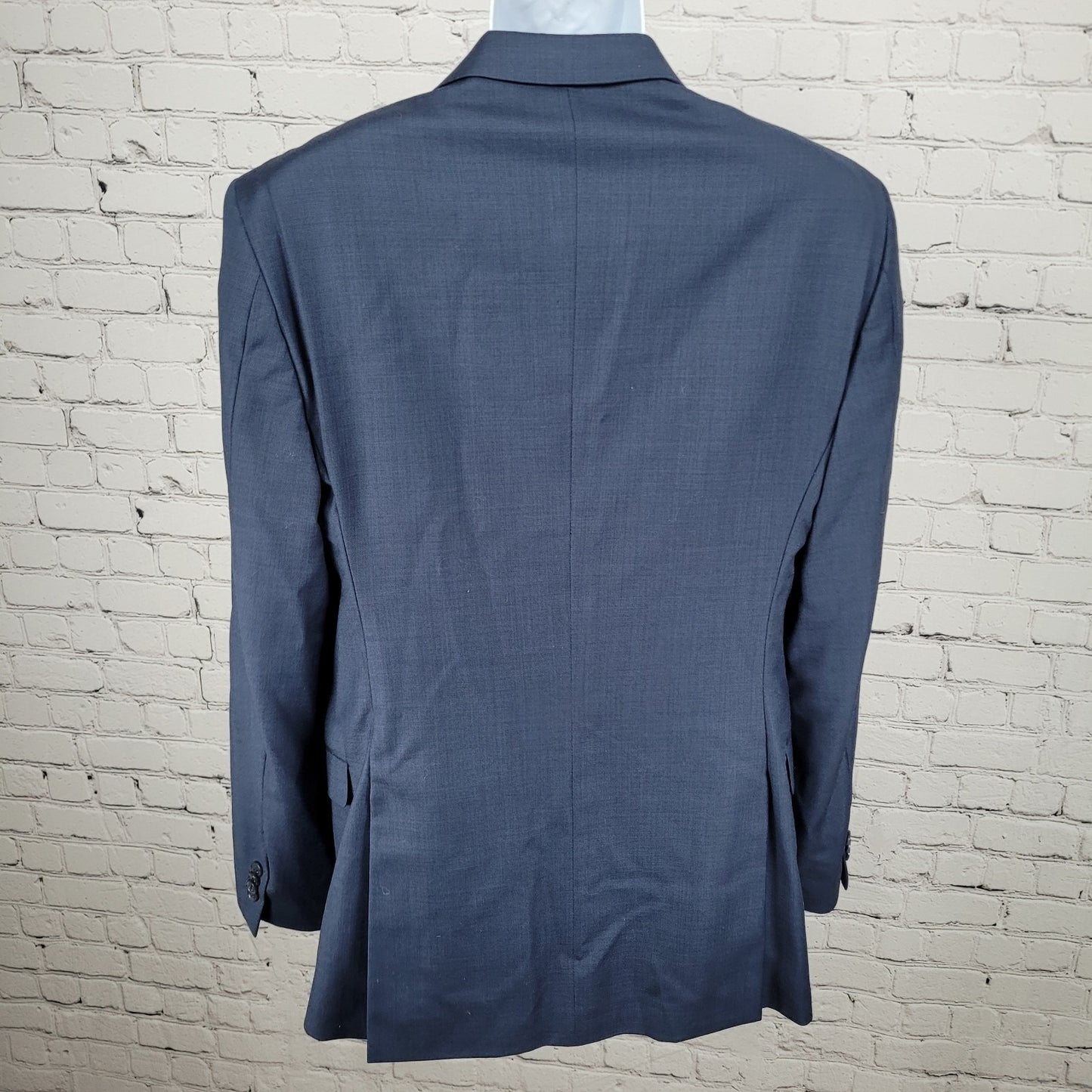 Tommy Hilfiger Navy 100% Worsted Wool 2 Button Notch Blazer Sport Coat Size 42L