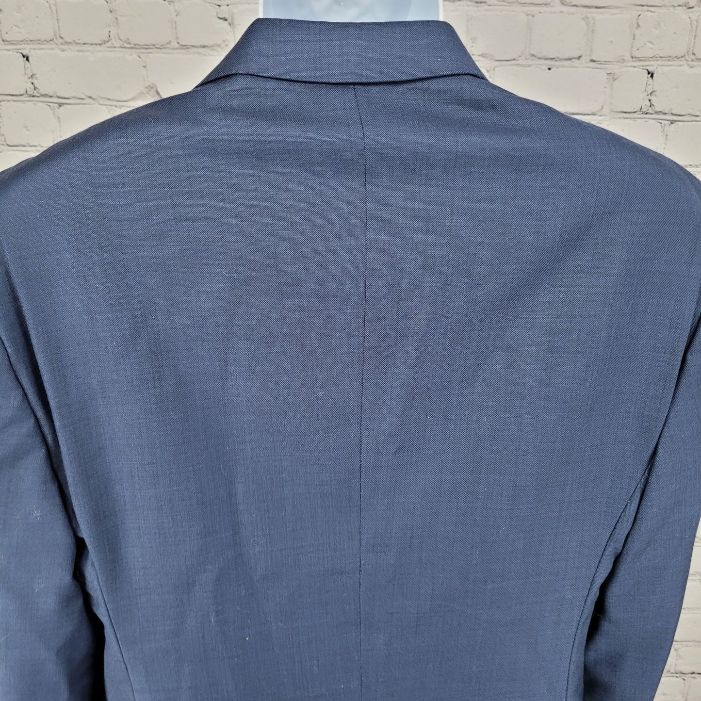 Tommy Hilfiger Navy 100% Worsted Wool 2 Button Notch Blazer Sport Coat Size 42L