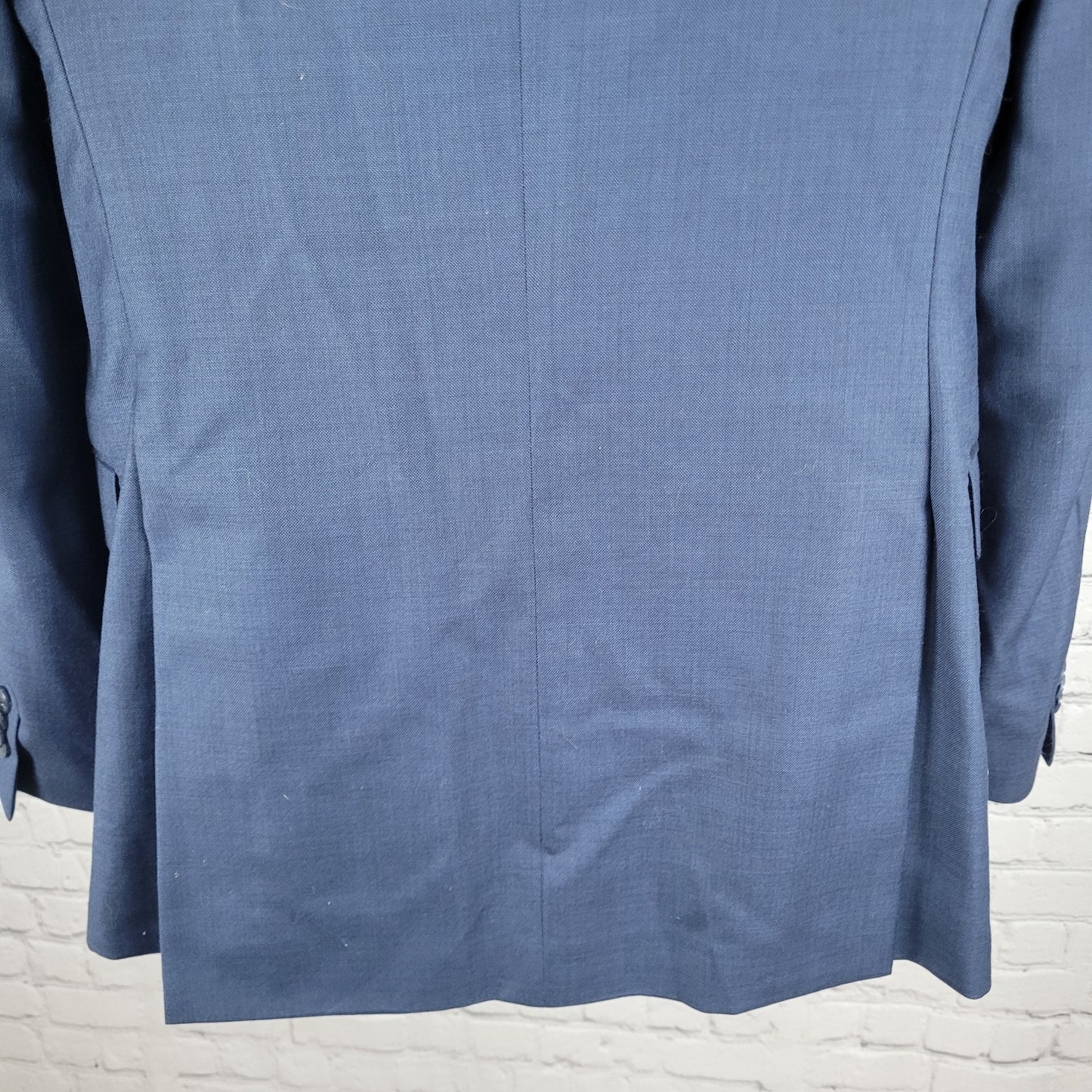 Tommy Hilfiger Navy 100% Worsted Wool 2 Button Notch Blazer Sport Coat Size 42L