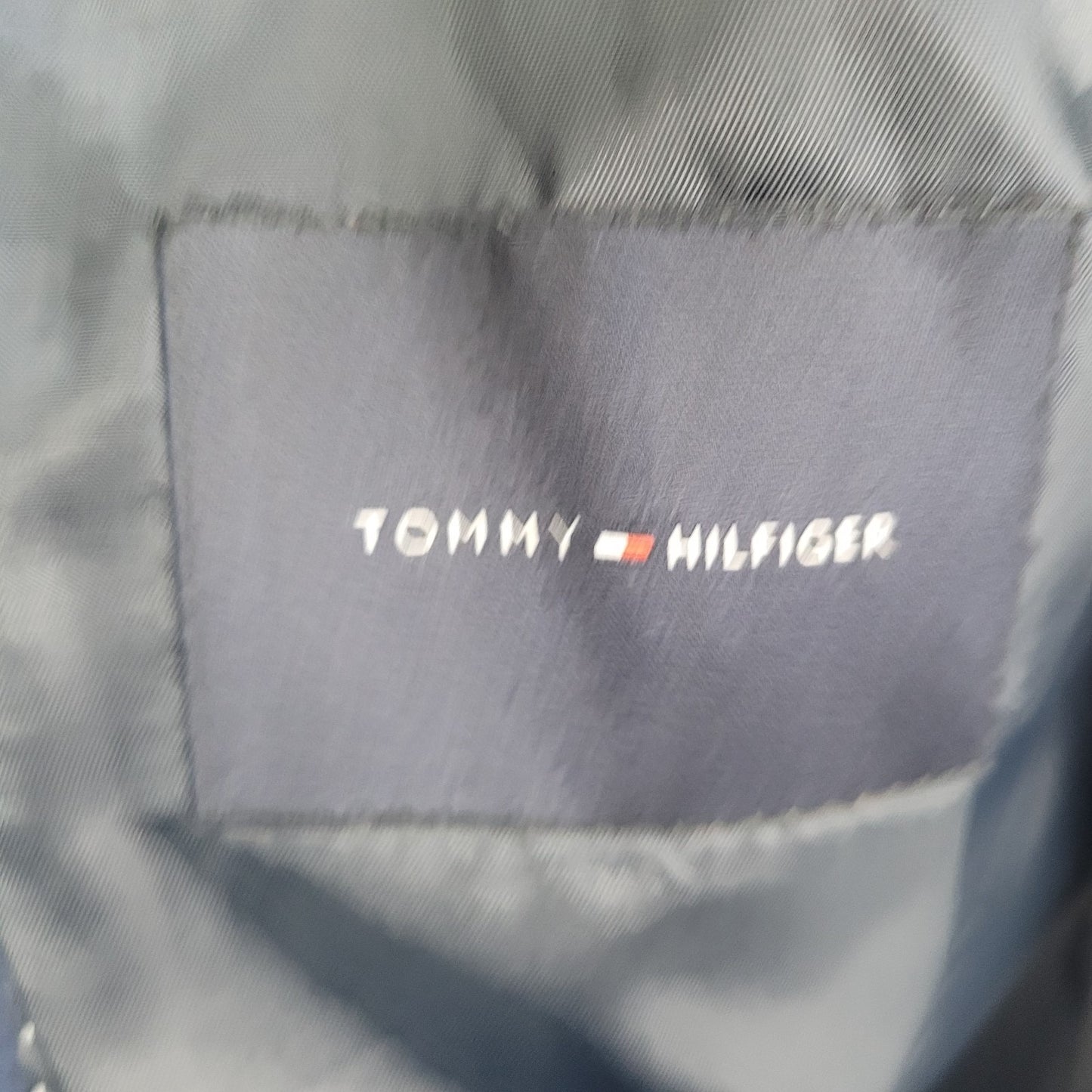 Tommy Hilfiger Navy 100% Worsted Wool 2 Button Notch Blazer Sport Coat Size 42L