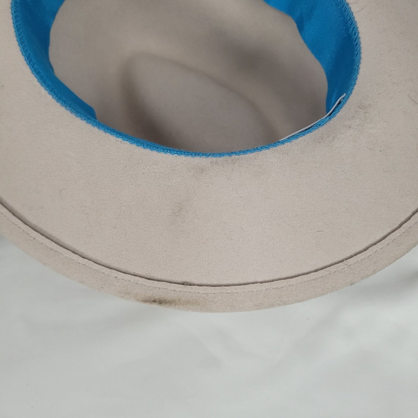 Yestadt Millinery Beige Felt Wide Brim Foldable Packable Lightweight Fedora Hat