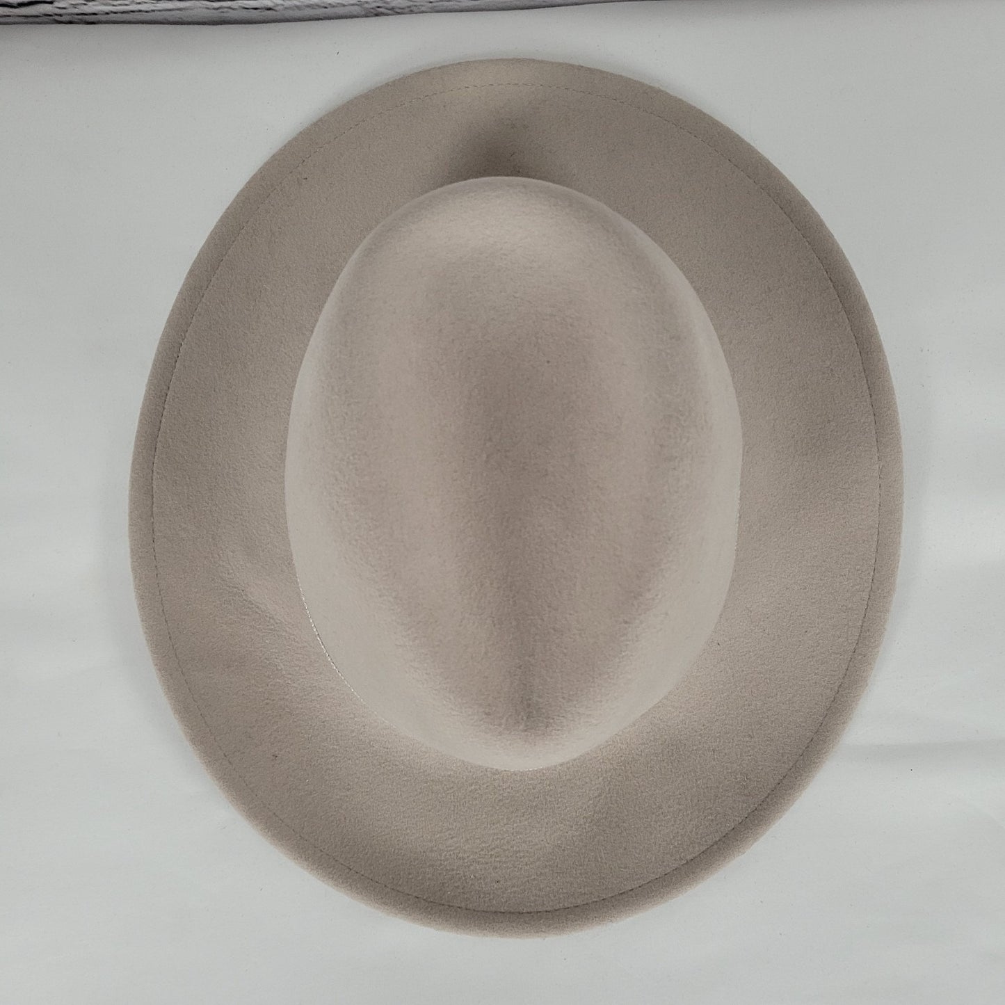 Yestadt Millinery Beige Felt Wide Brim Foldable Packable Lightweight Fedora Hat