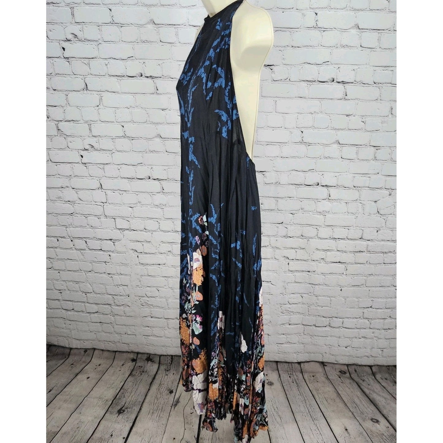 Intimately Free People Multicolor Floral Lightweight Backless Maxi Dress Large L