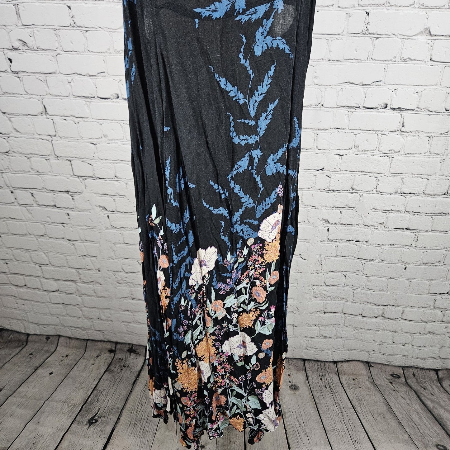 Intimately Free People Multicolor Floral Lightweight Backless Maxi Dress Large L