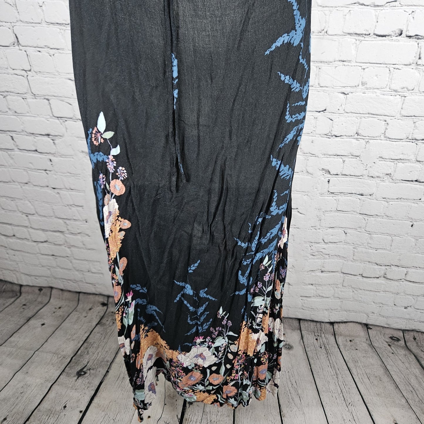 Intimately Free People Multicolor Floral Lightweight Backless Maxi Dress Large L