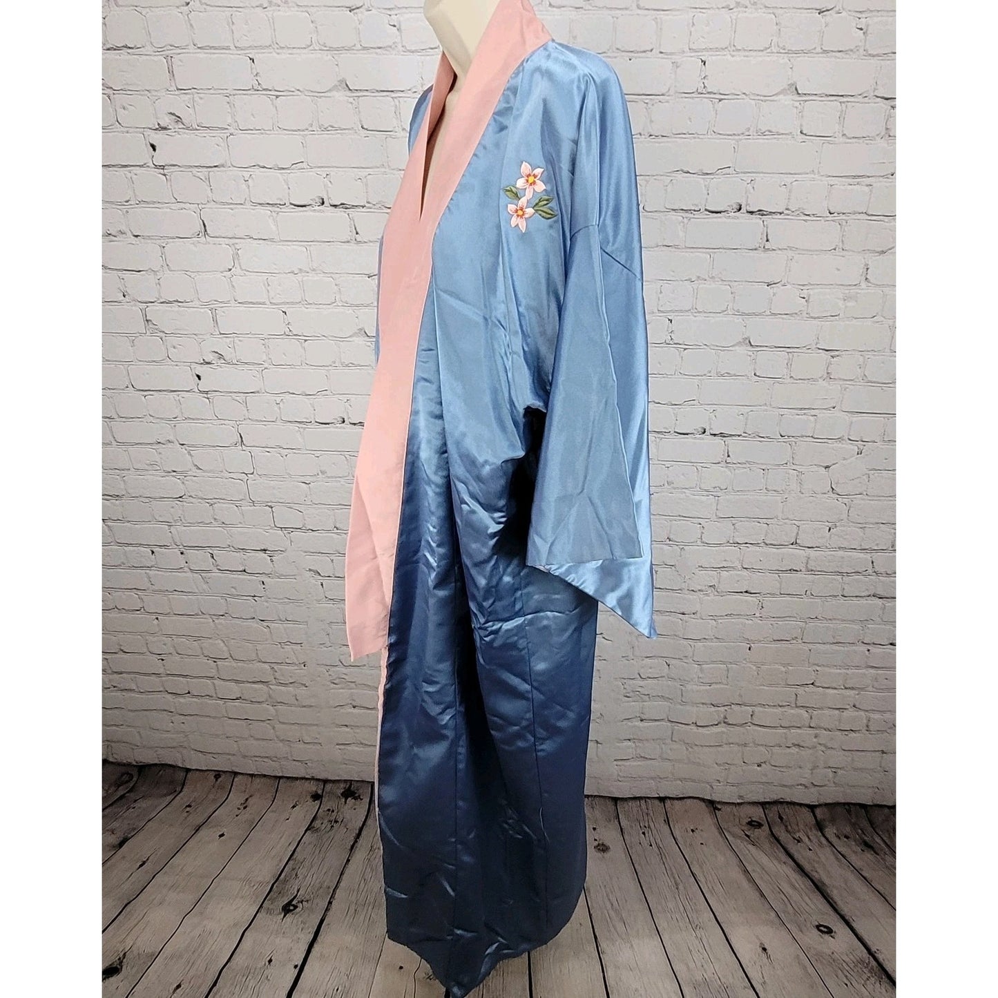 Warner Bros Productions The Last Samurai Blue Cherry Blossom Kimono Robe USA O/S