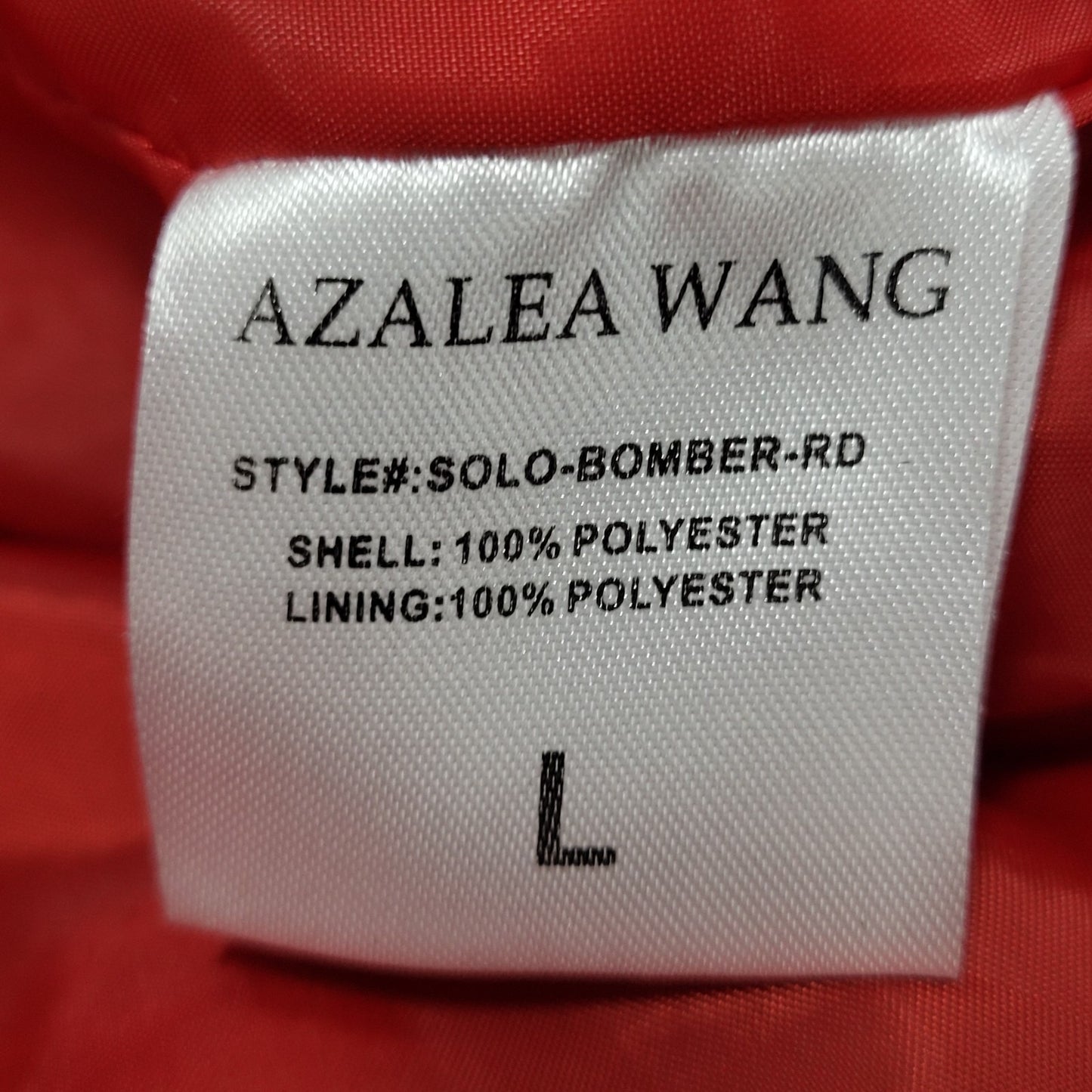 Azalea Wang Red White Sherpa Solo Bomber Retro Varsity Snap Jacket Large L