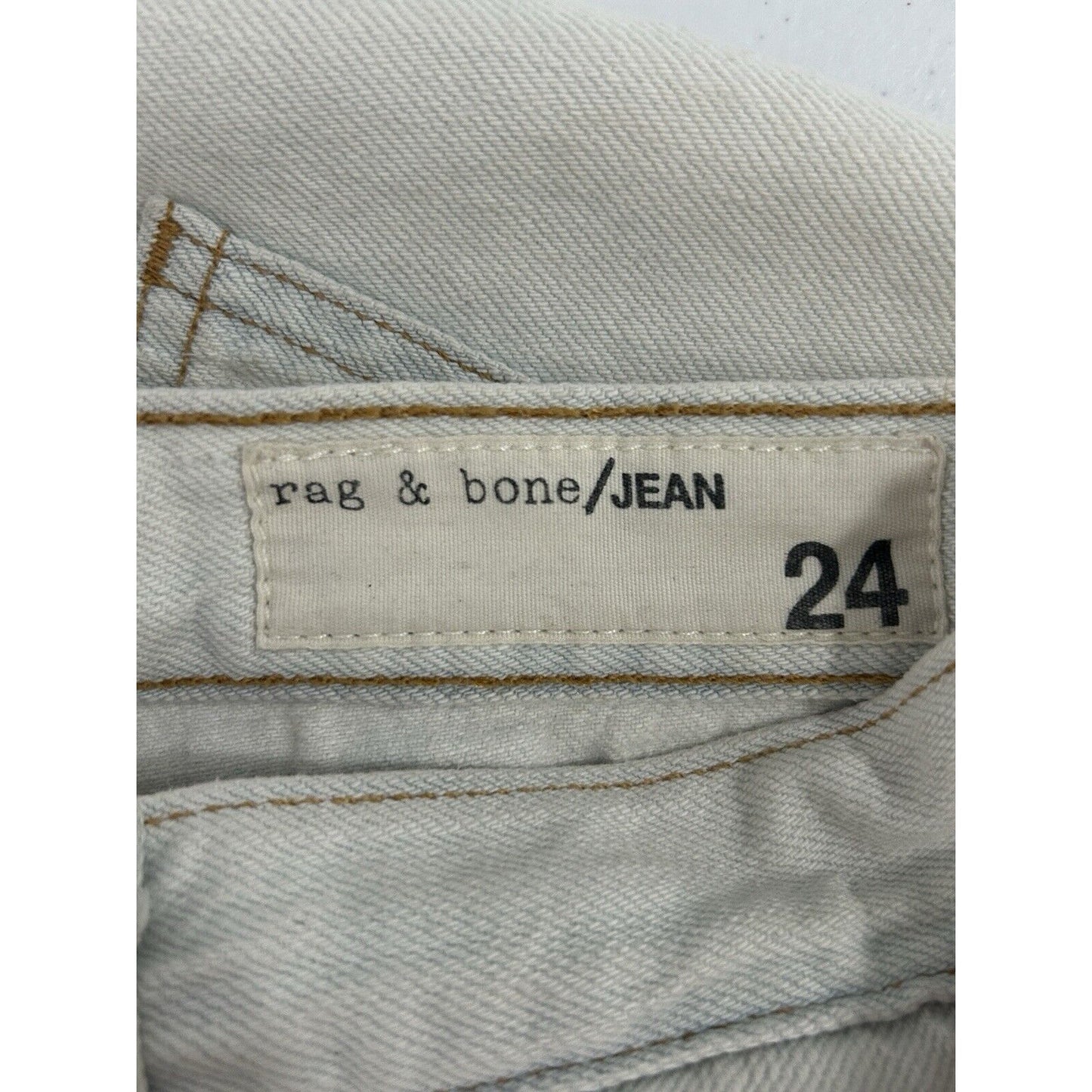 Rag And Bone Jean Faded Blue Jean Cotton Ventura Mini Hot Shorts Size 24 (27X1)