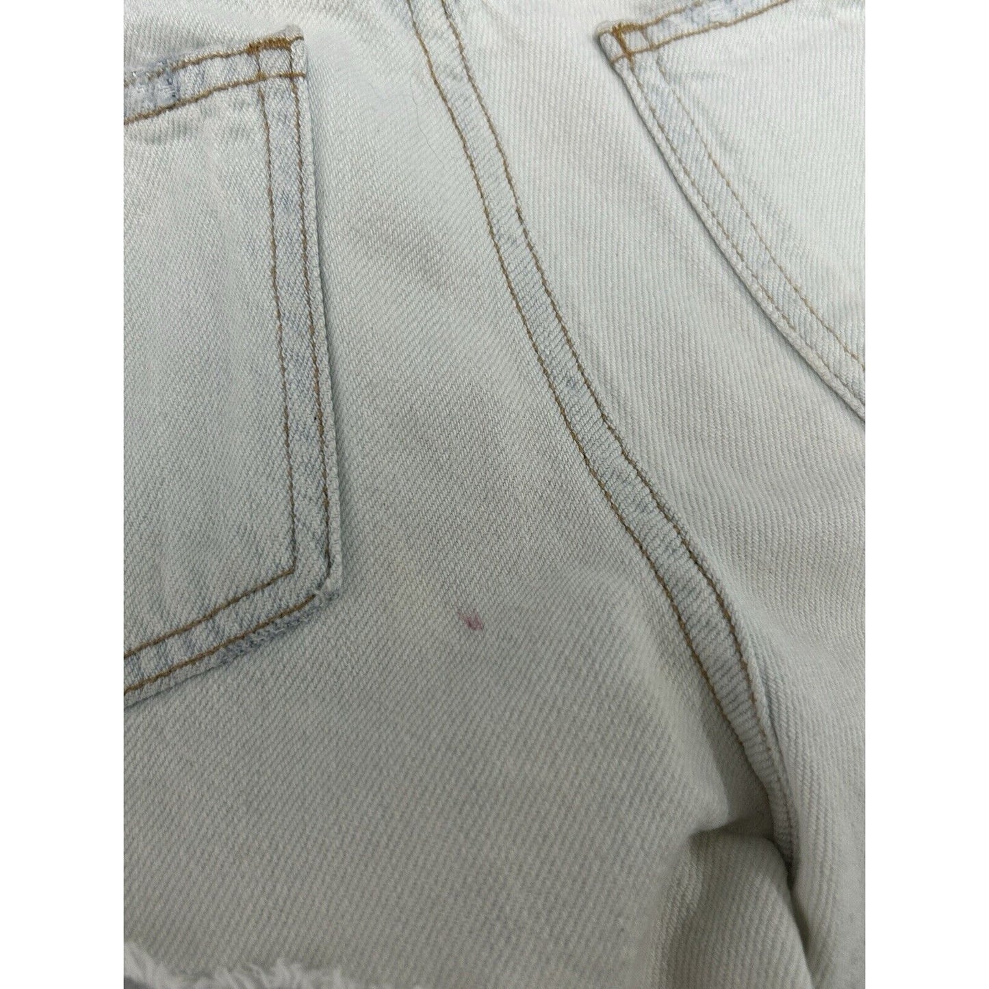 Rag And Bone Jean Faded Blue Jean Cotton Ventura Mini Hot Shorts Size 24 (27X1)