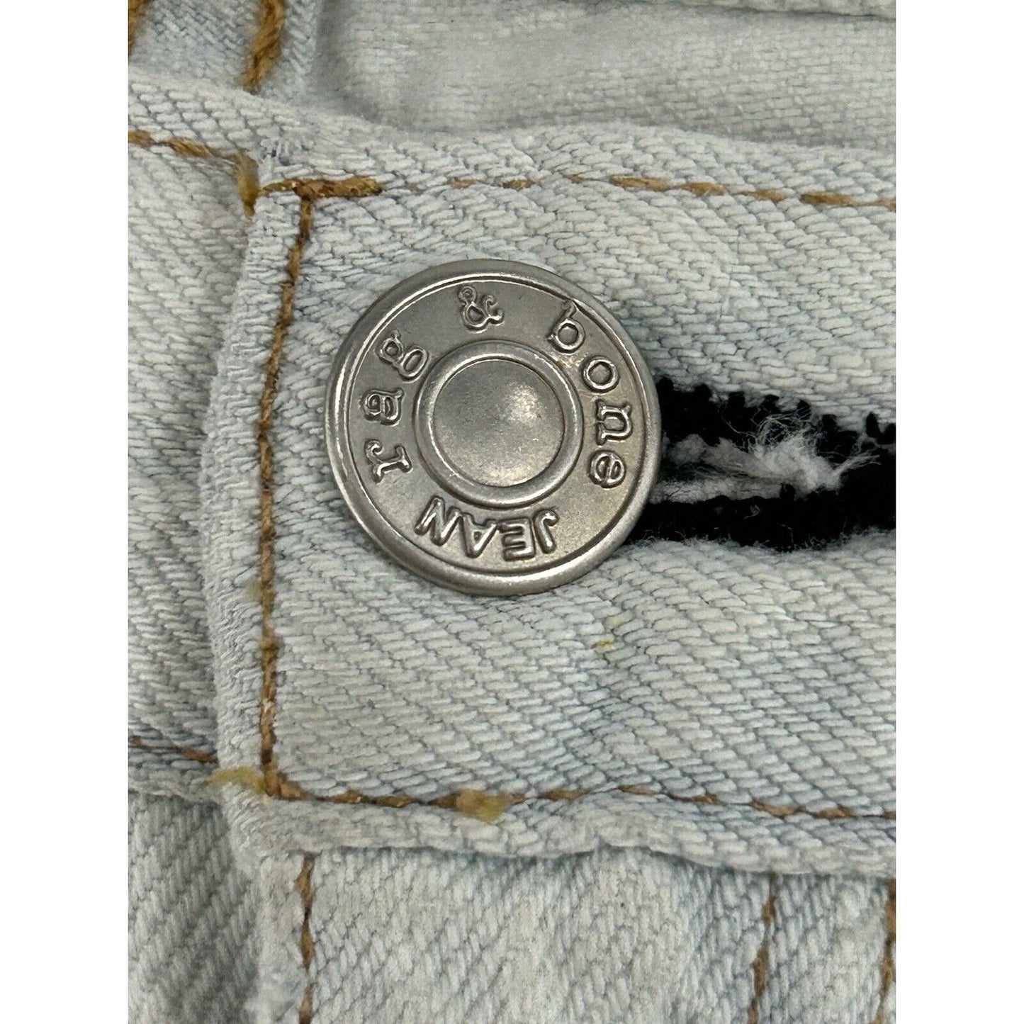 Rag And Bone Jean Faded Blue Jean Cotton Ventura Mini Hot Shorts Size 24 (27X1)