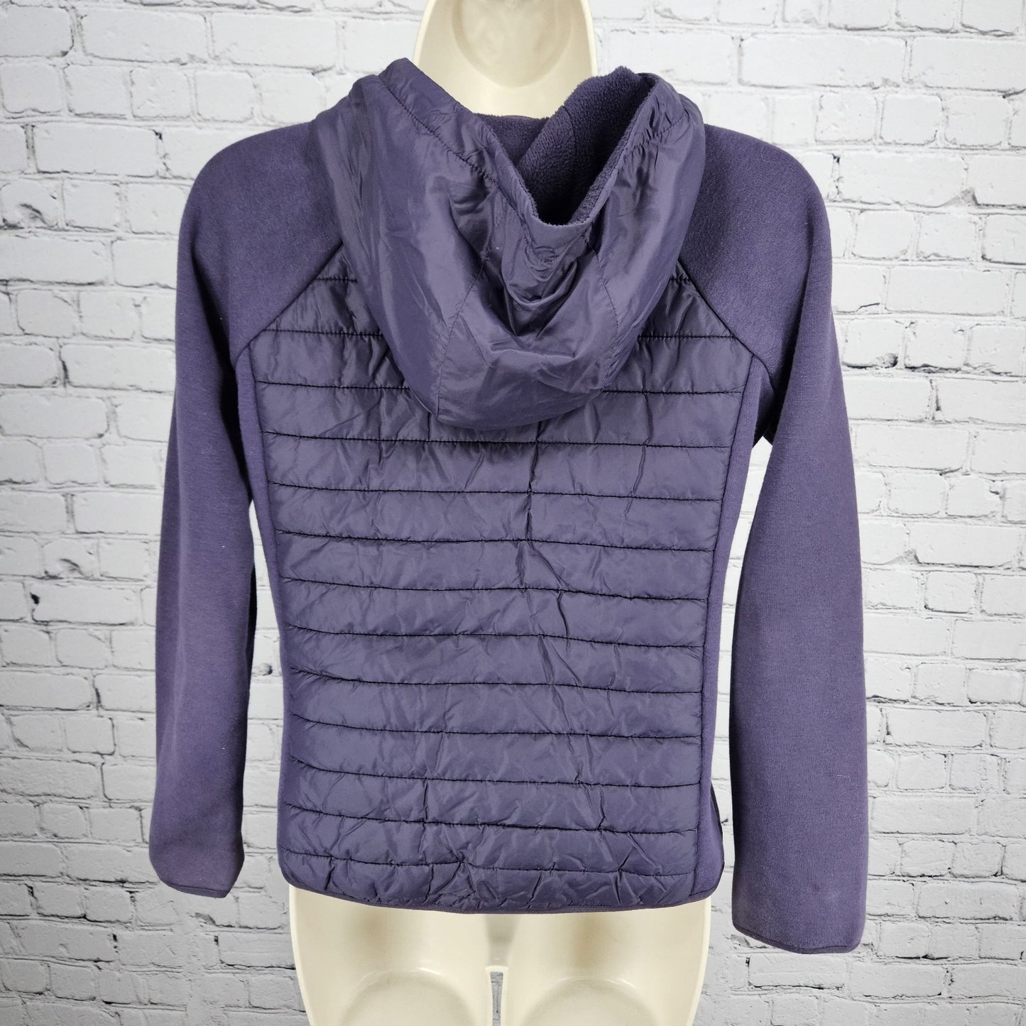 Athleta Girl Purple Hooded Insulated Thumbholes Full Zip Jacket Girls Large L 12