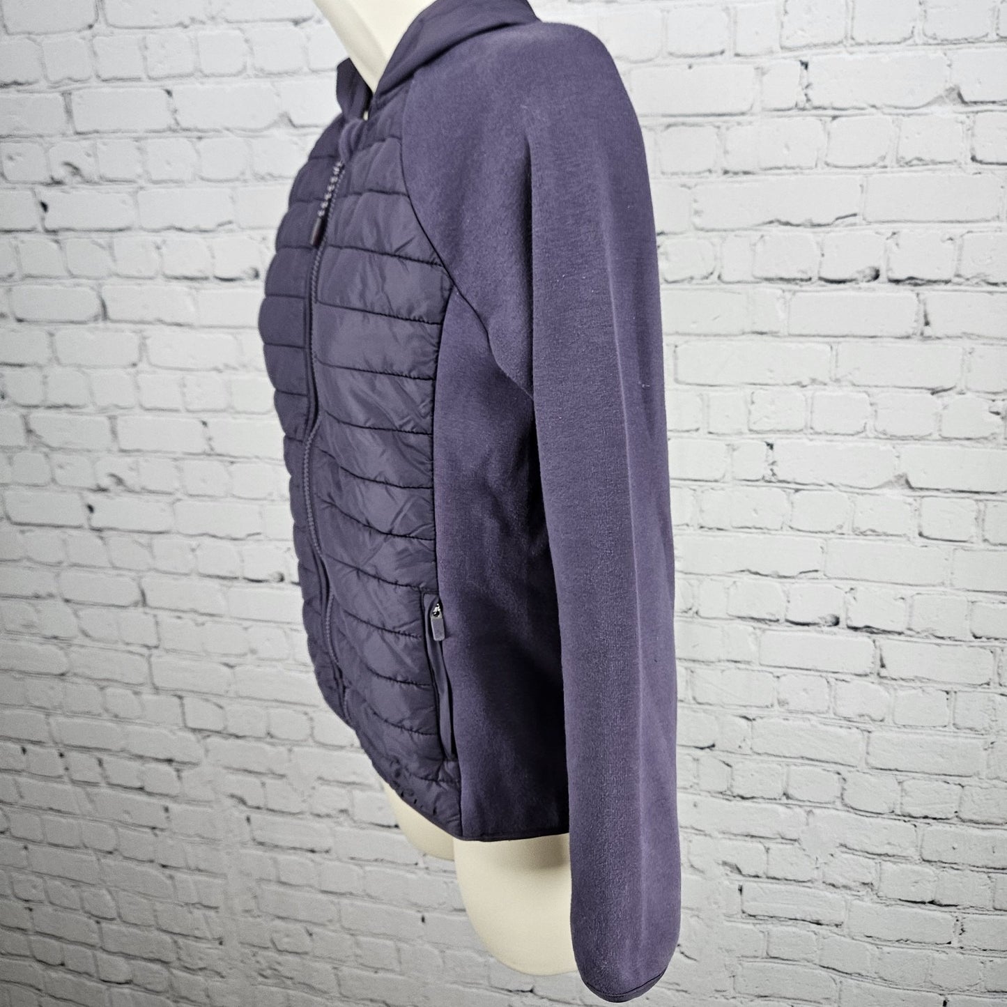 Athleta Girl Purple Hooded Insulated Thumbholes Full Zip Jacket Girls Large L 12