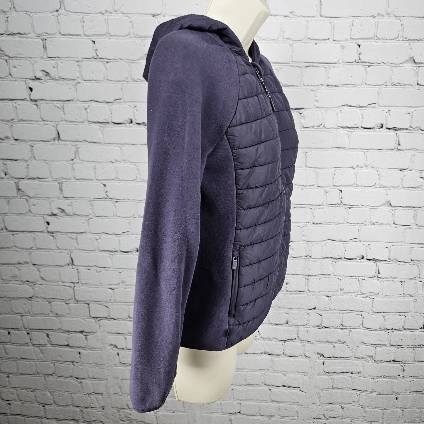 Athleta Girl Purple Hooded Insulated Thumbholes Full Zip Jacket Girls Large L 12