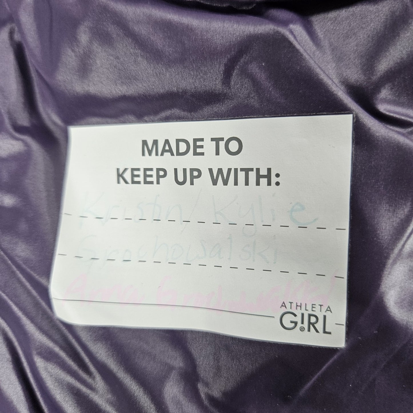 Athleta Girl Purple Hooded Insulated Thumbholes Full Zip Jacket Girls Large L 12