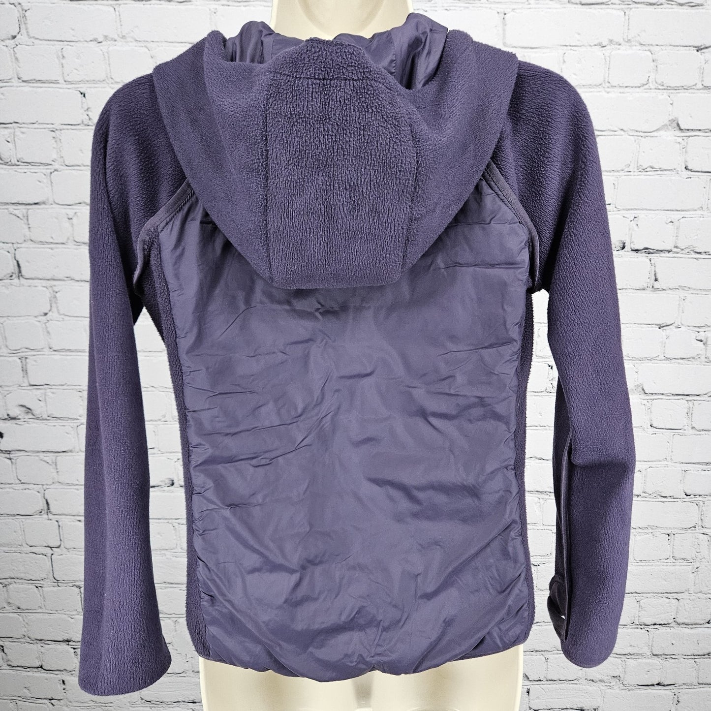 Athleta Girl Purple Hooded Insulated Thumbholes Full Zip Jacket Girls Large L 12