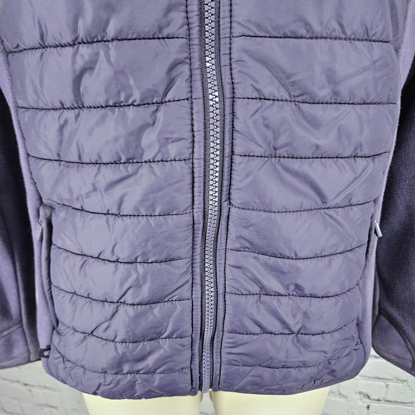 Athleta Girl Purple Hooded Insulated Thumbholes Full Zip Jacket Girls Large L 12