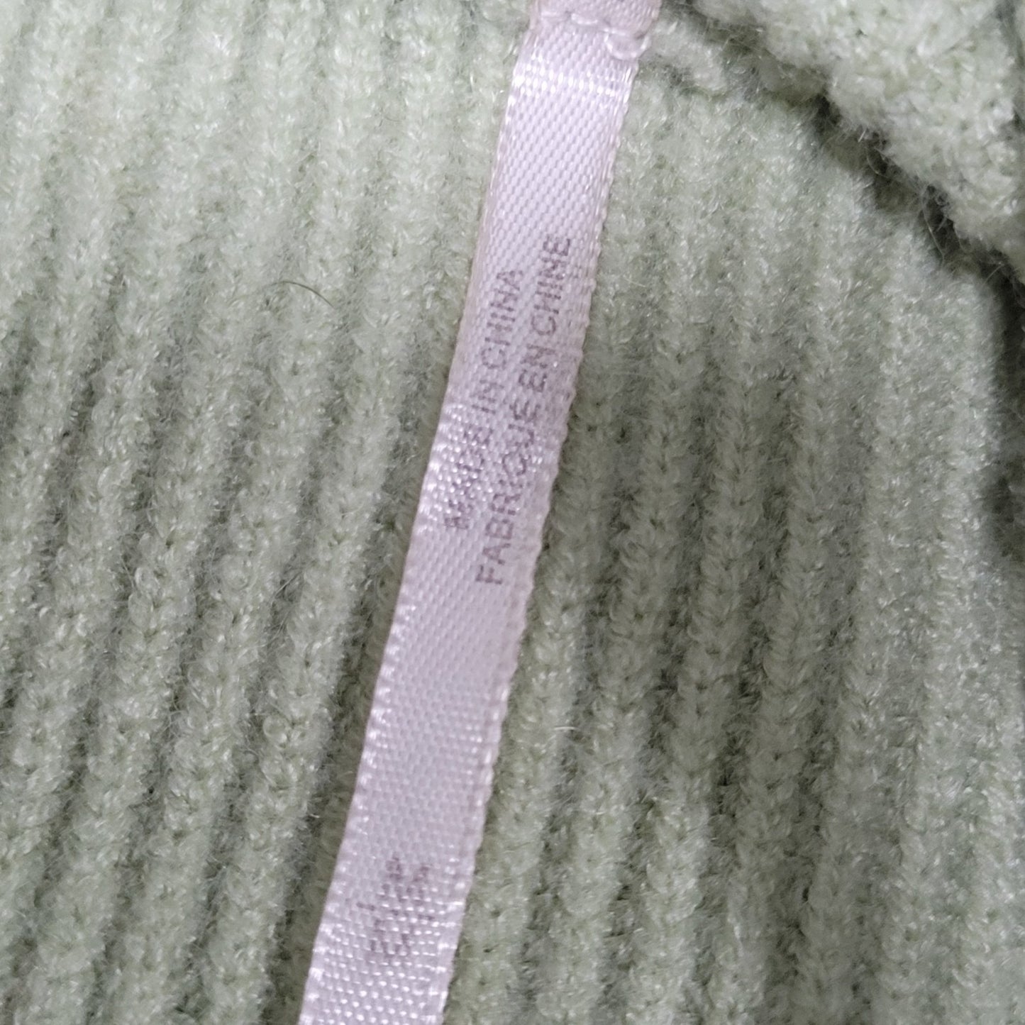 Free People Green Knit Oversized Pullover Turtleneck Sweater Size Medium M