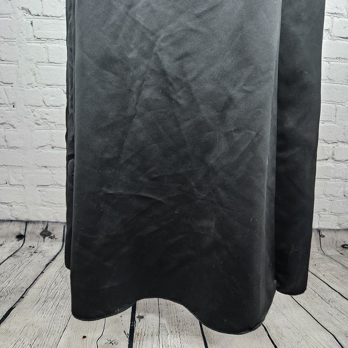 VTG Betsy & Adam Black Satin Strappy Lined Classic Sheath Maxi Dress USA 16W