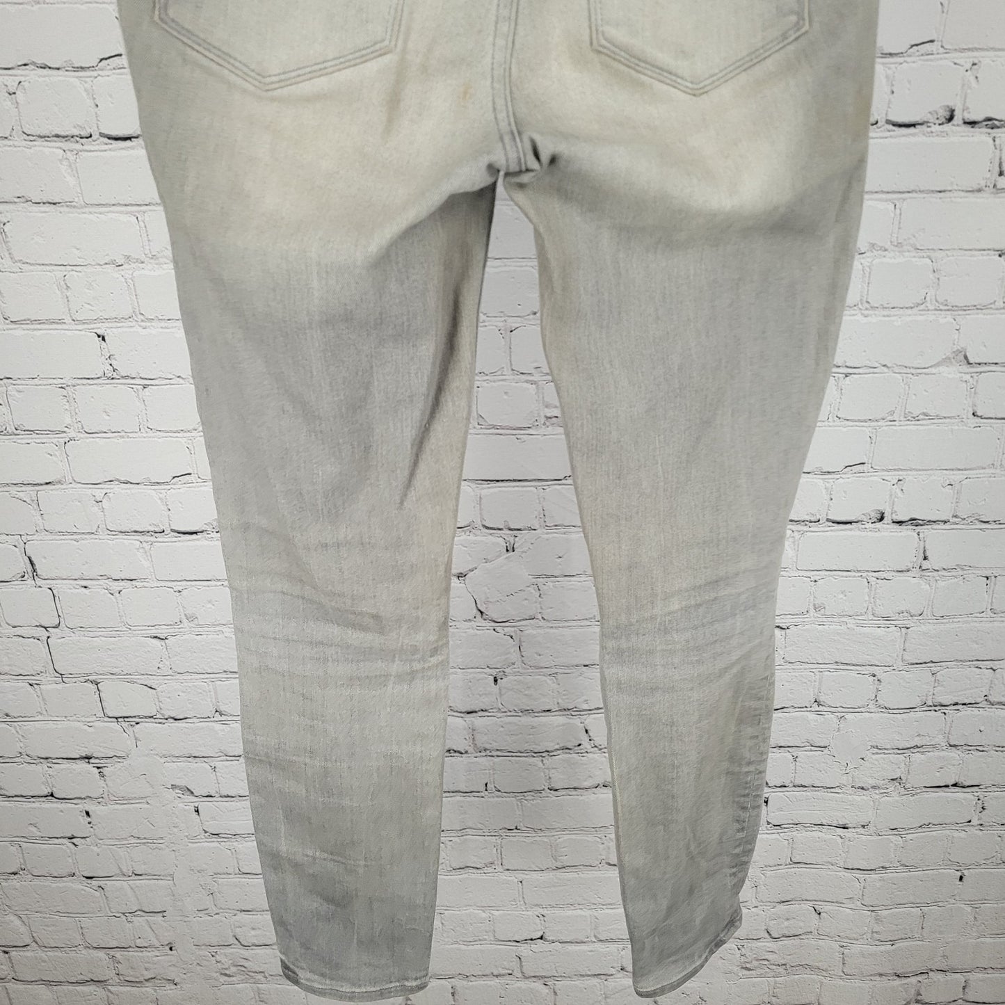 J.CREW Grey Denim Stretch Low Rise Skinny Ankle Jeans Size 25 (26x27)