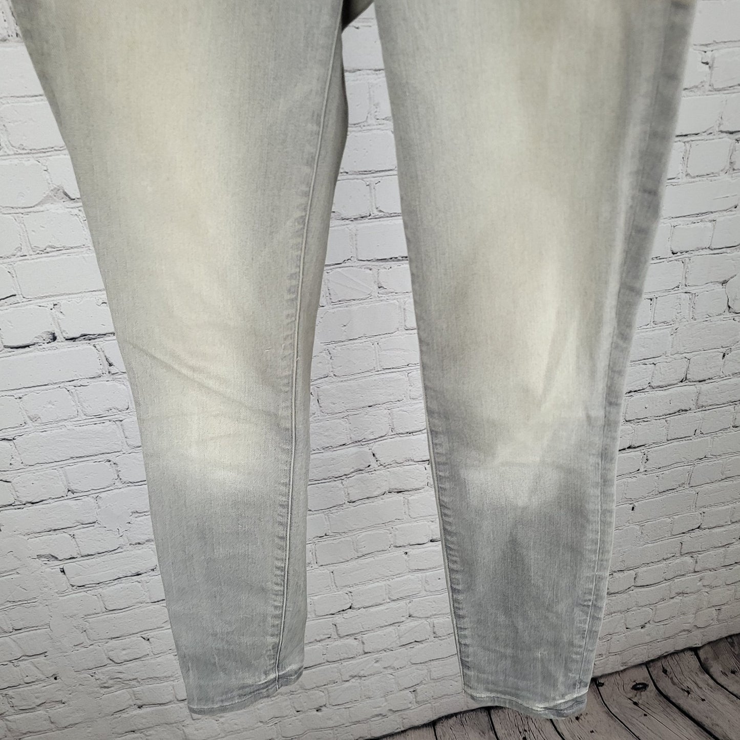 J.CREW Grey Denim Stretch Low Rise Skinny Ankle Jeans Size 25 (26x27)
