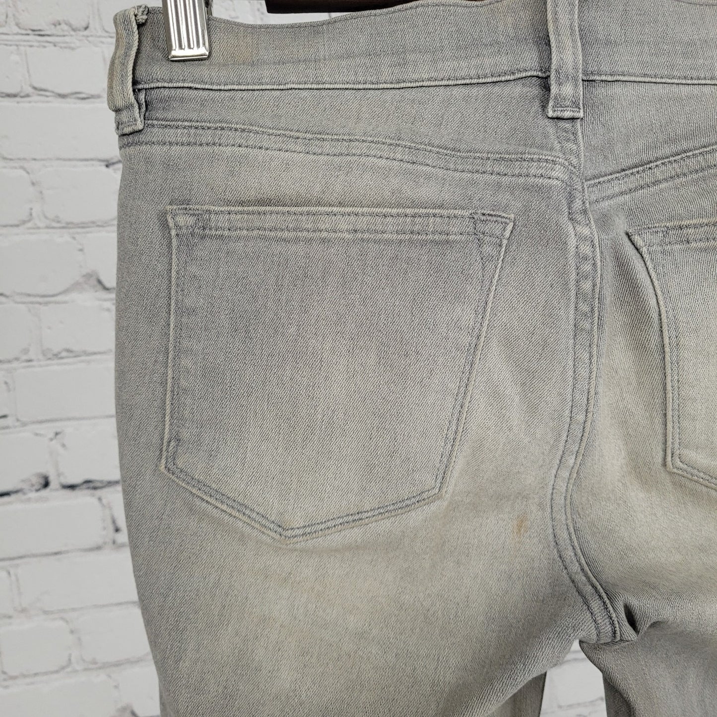 J.CREW Grey Denim Stretch Low Rise Skinny Ankle Jeans Size 25 (26x27)