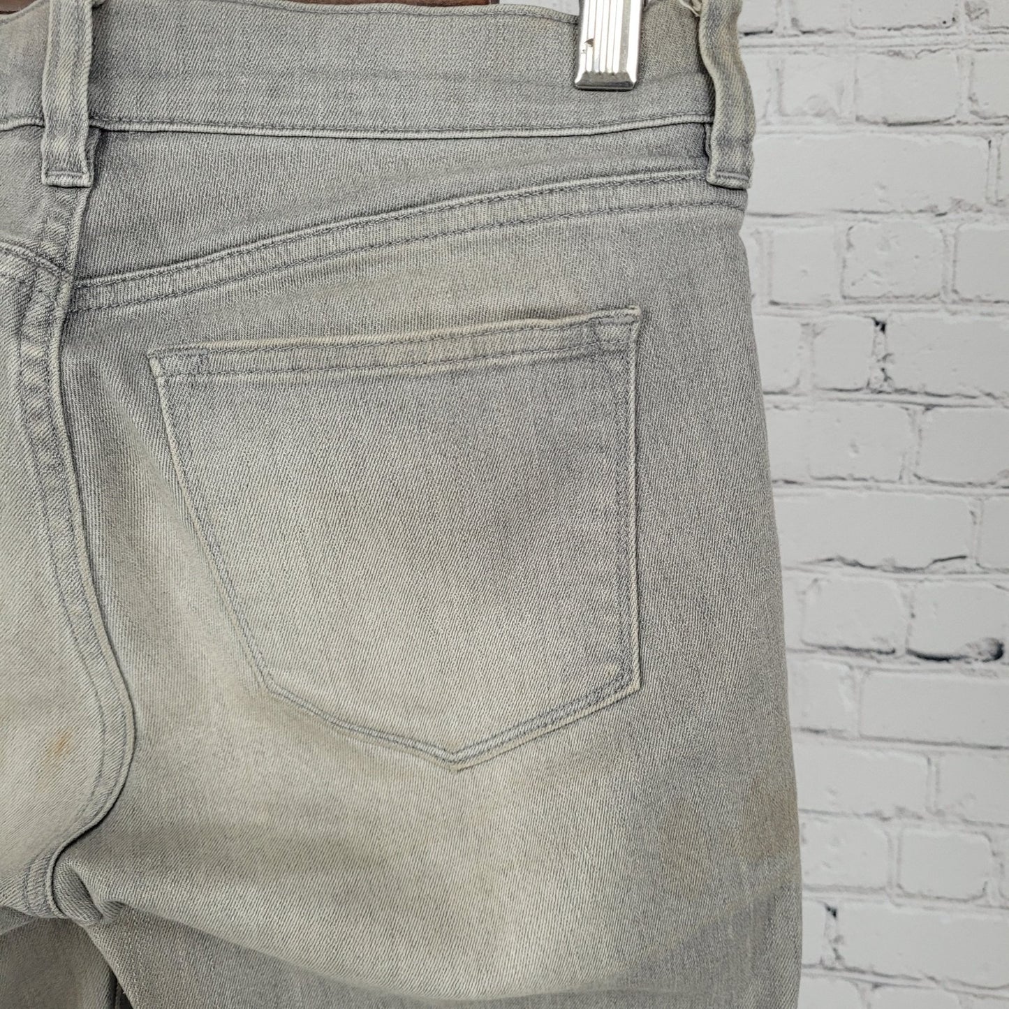 J.CREW Grey Denim Stretch Low Rise Skinny Ankle Jeans Size 25 (26x27)