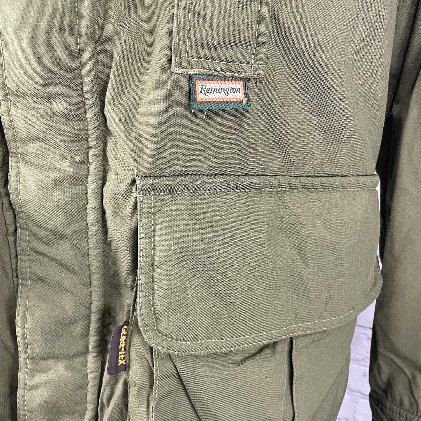 VTG Remington Green Outdoor Insulated Gore Tex Lined Coat USA Made Size Large L