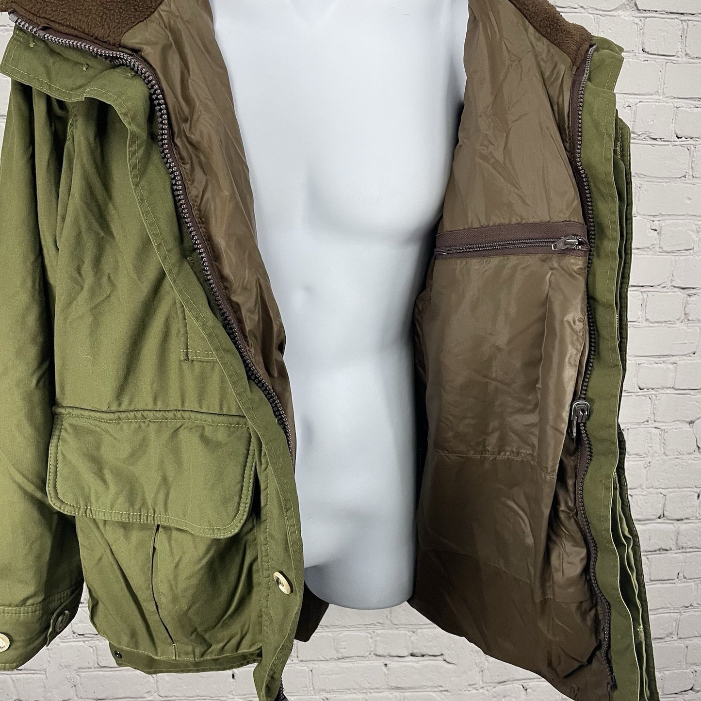 VTG Remington Green Outdoor Insulated Gore Tex Lined Coat USA Made Size Large L