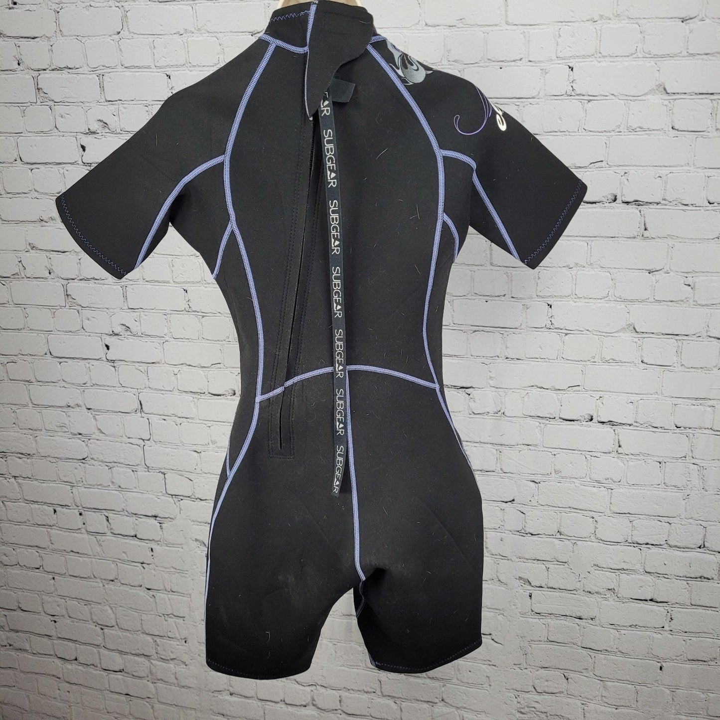 Subgear Black Purple Element Short Sleeve Shorty Springsuit Wetsuit Medium M