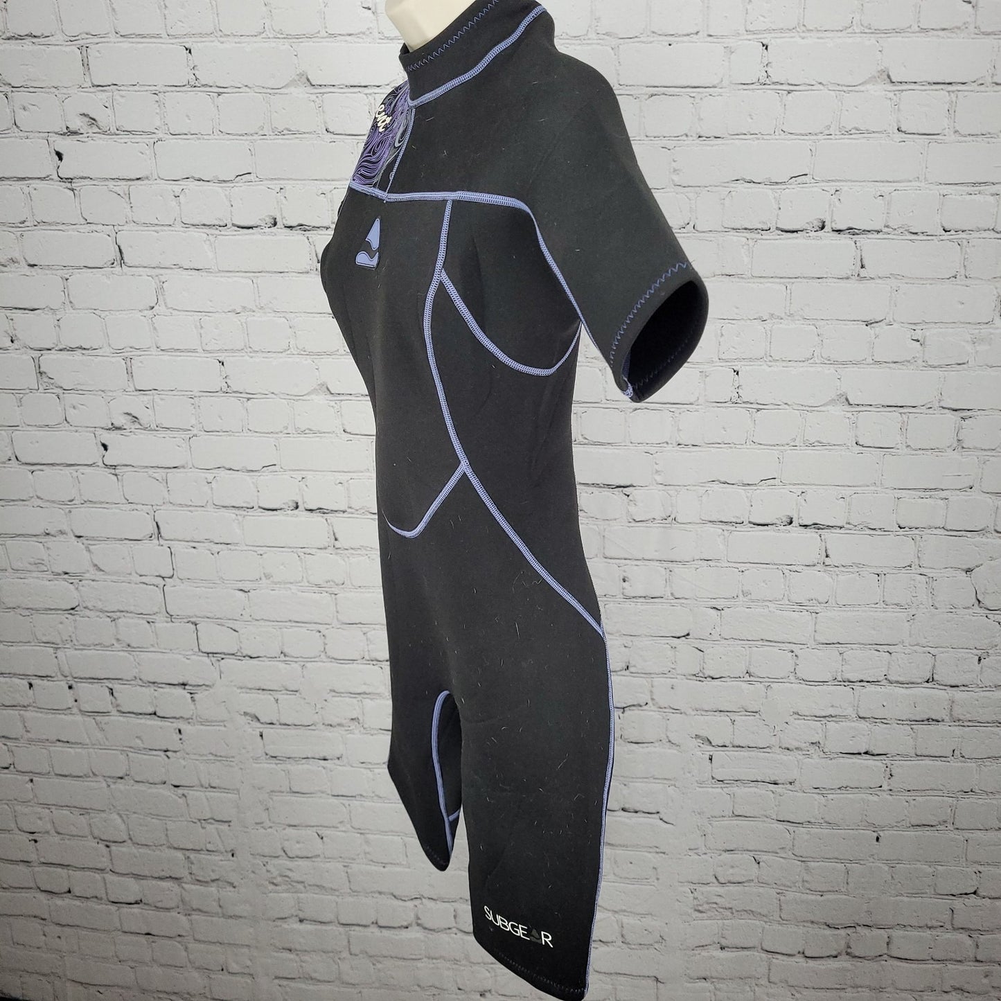 Subgear Black Purple Element Short Sleeve Shorty Springsuit Wetsuit Medium M