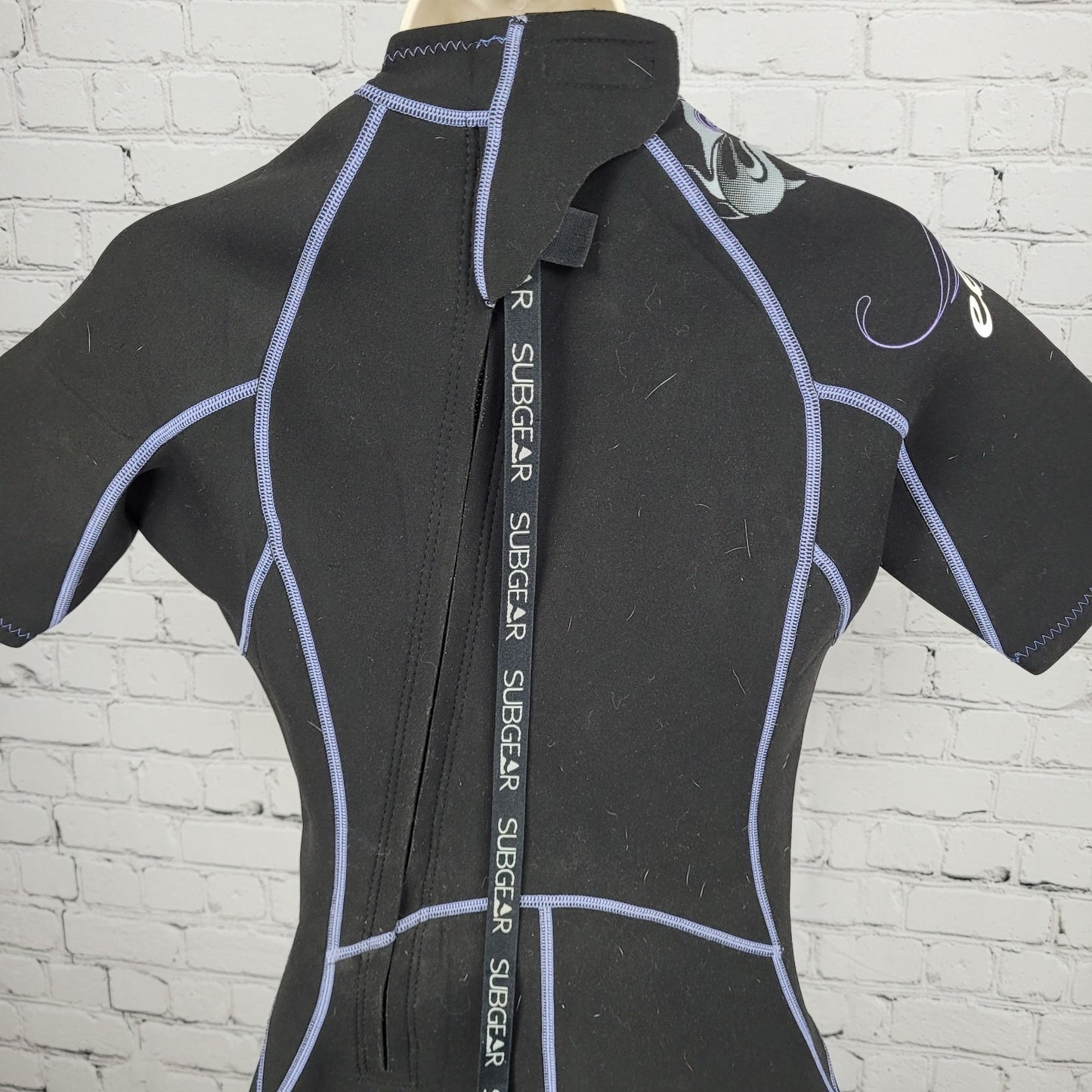 Subgear Black Purple Element Short Sleeve Shorty Springsuit Wetsuit Medium M