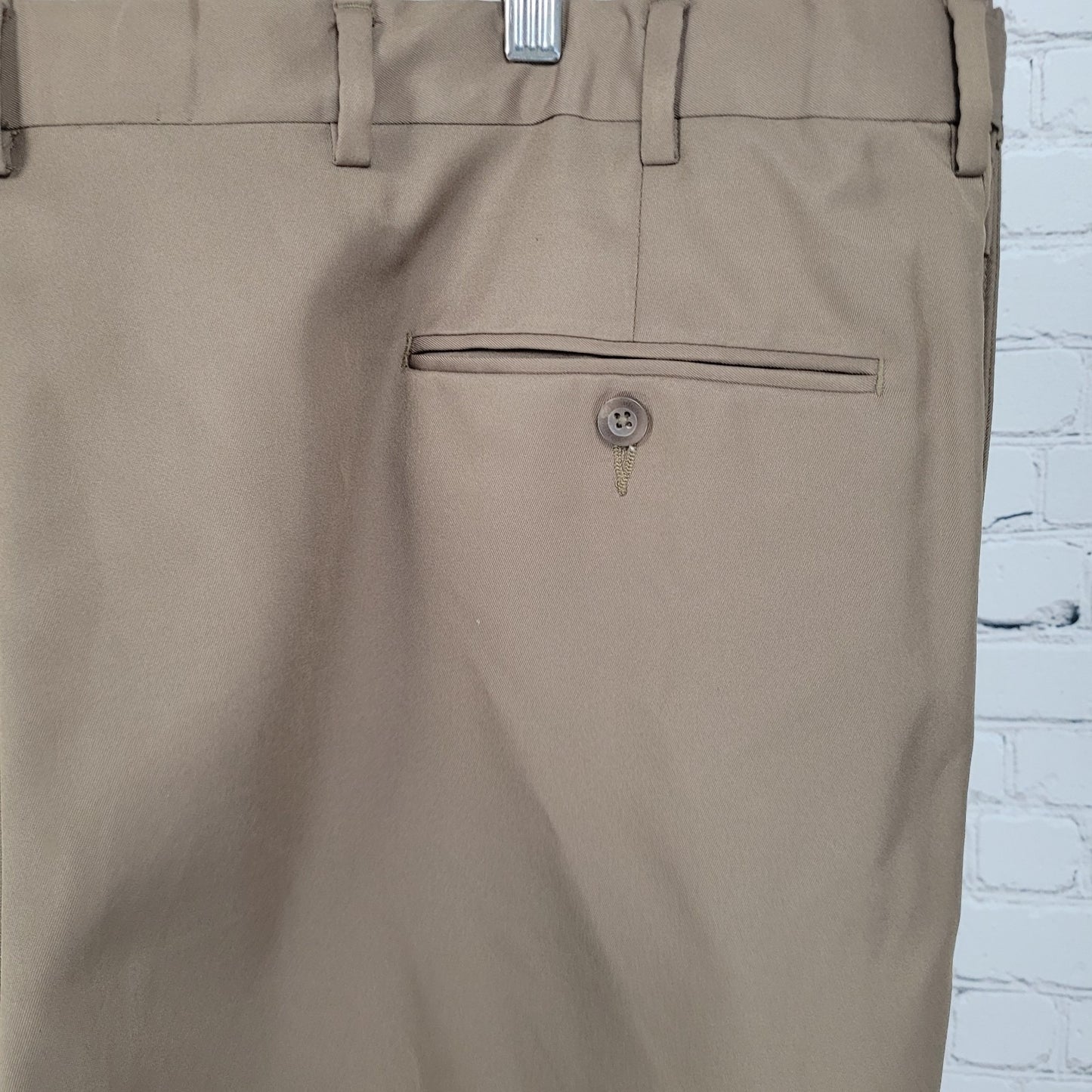 Jos A Bank Brown Traveler Stretch Waist Pleated Cuffed Dress Pants 42x30