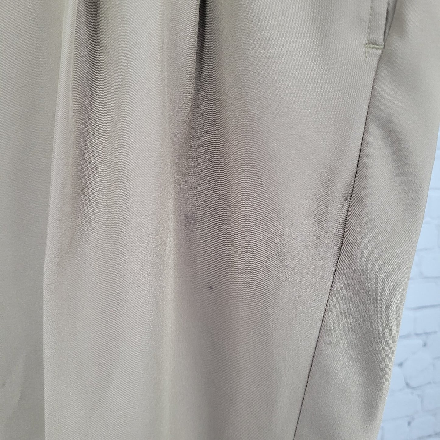 Jos A Bank Brown Traveler Stretch Waist Pleated Cuffed Dress Pants 42x30