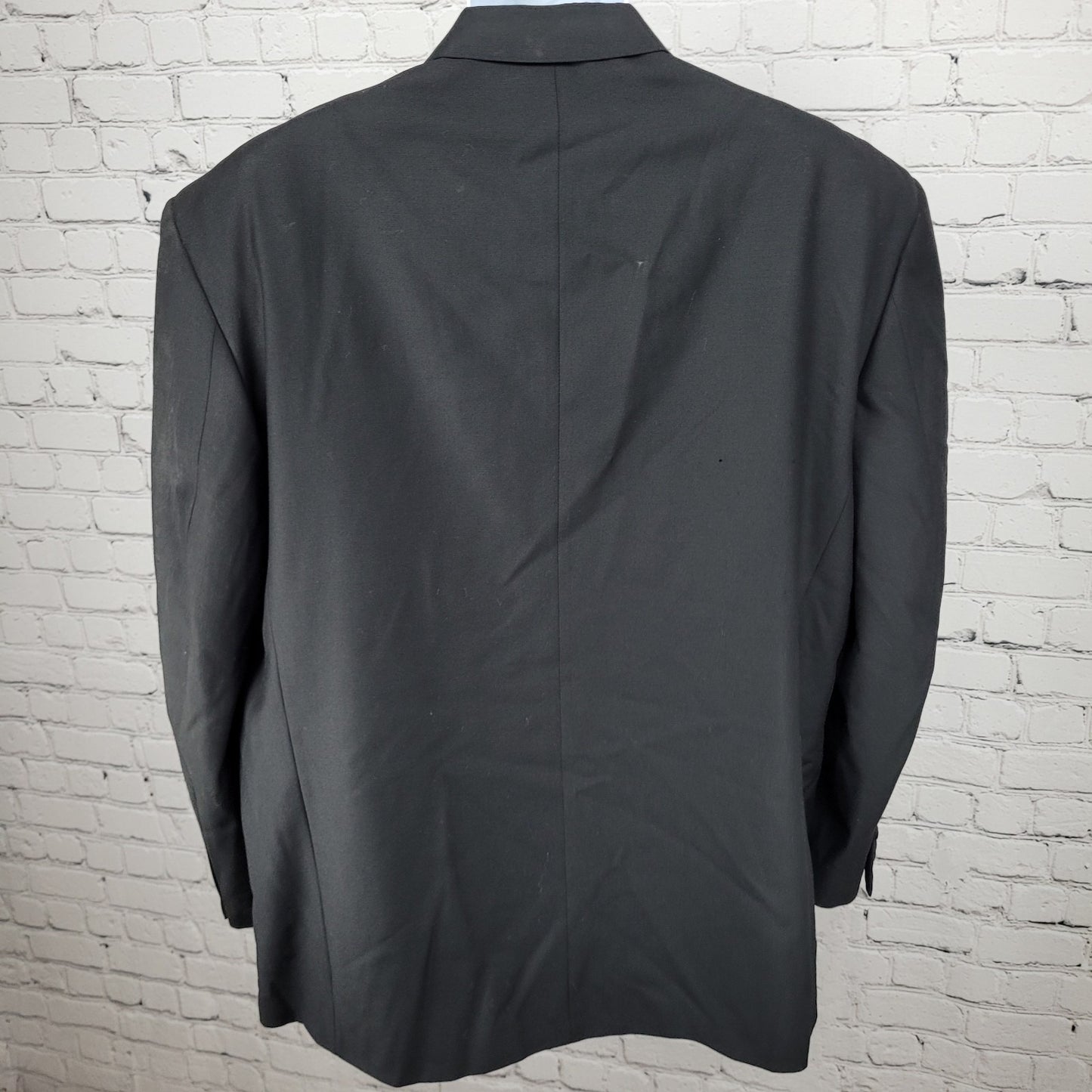 Vito Rufolo Black 100% Wool Comero Super 100's Tuxedo Suit Jacket Italy 44R