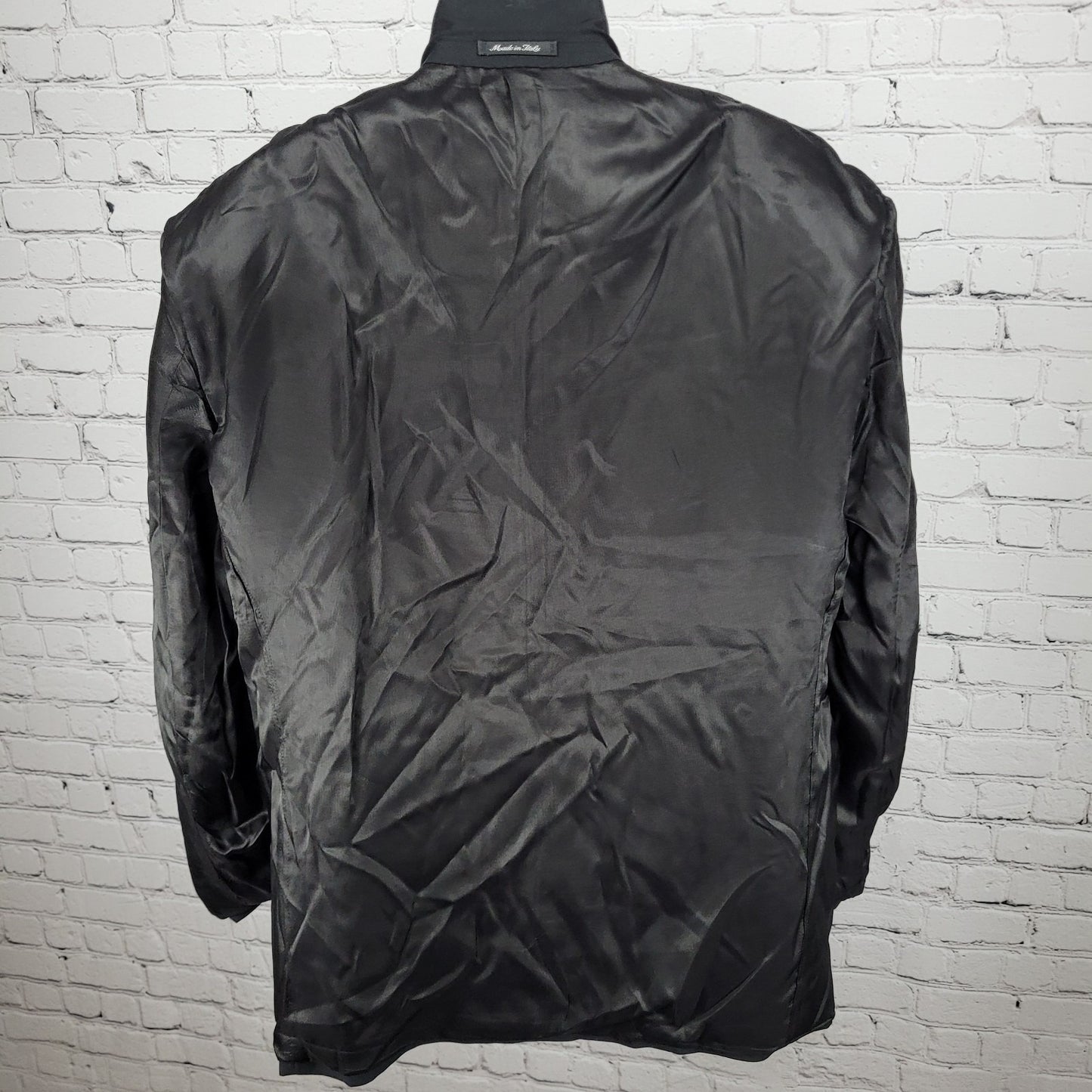 Vito Rufolo Black 100% Wool Comero Super 100's Tuxedo Suit Jacket Italy 44R