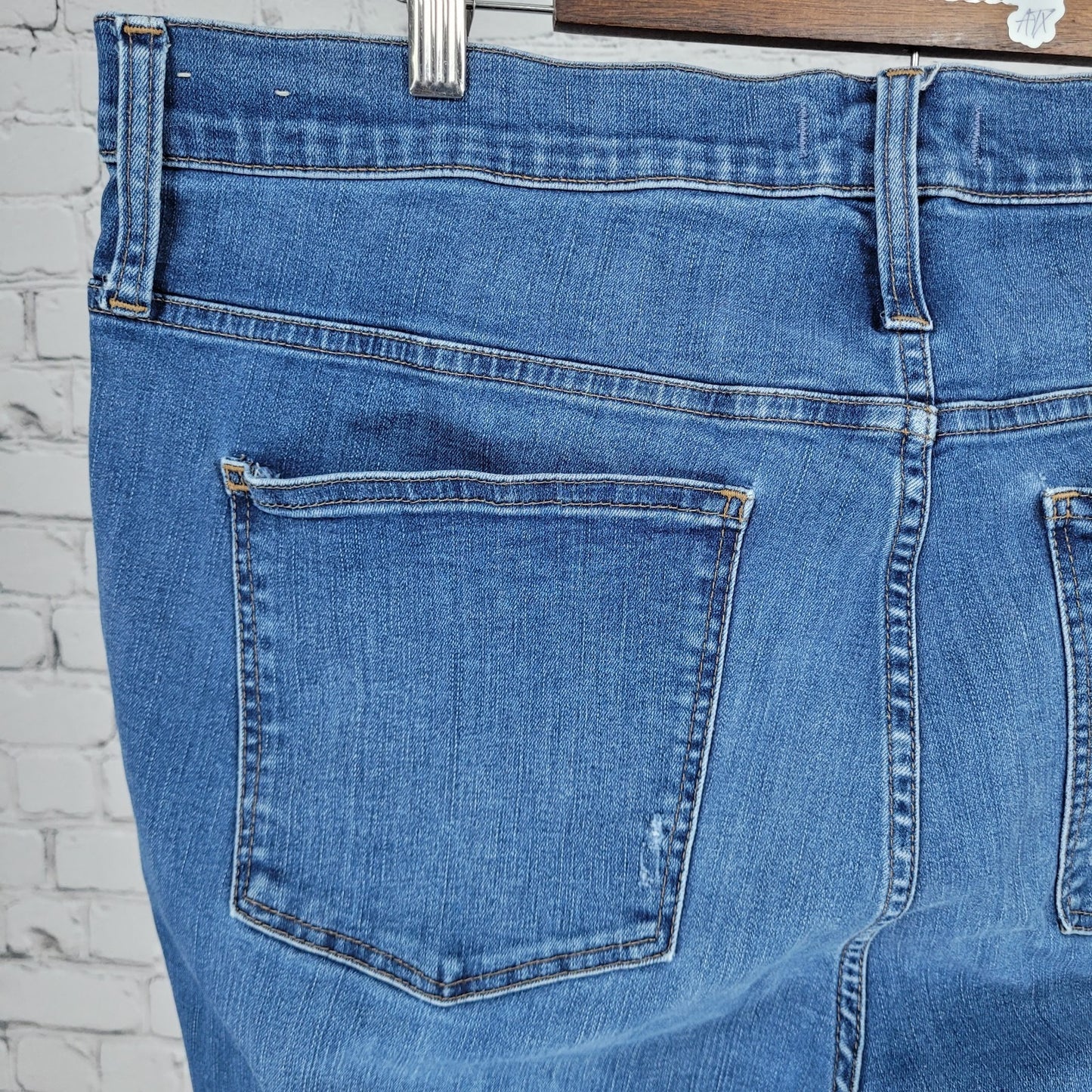 Madewell Blue Denim Cali Demi Boot High Rise Crop Jeans Size 34 (38x24)