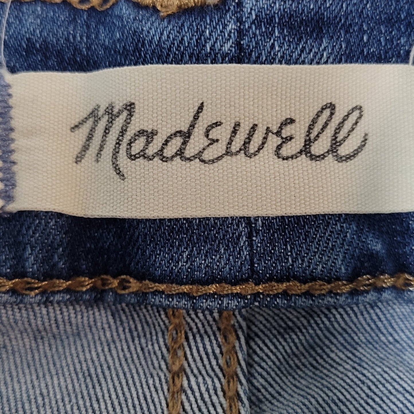 Madewell Blue Denim Cali Demi Boot High Rise Crop Jeans Size 34 (38x24)